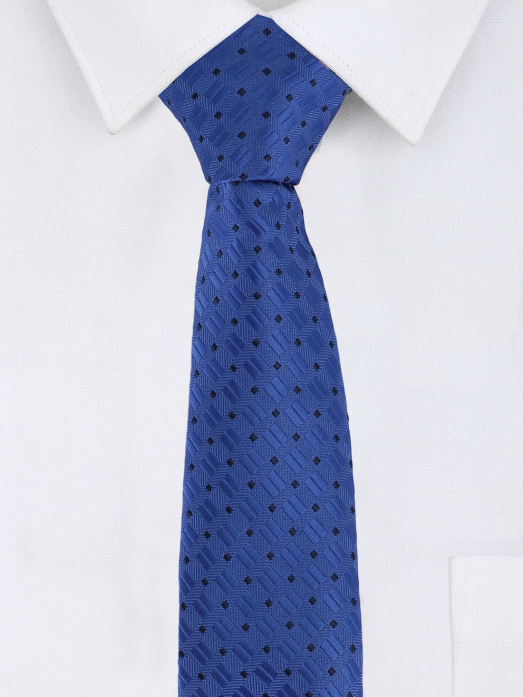 Blue Geometric Necktie