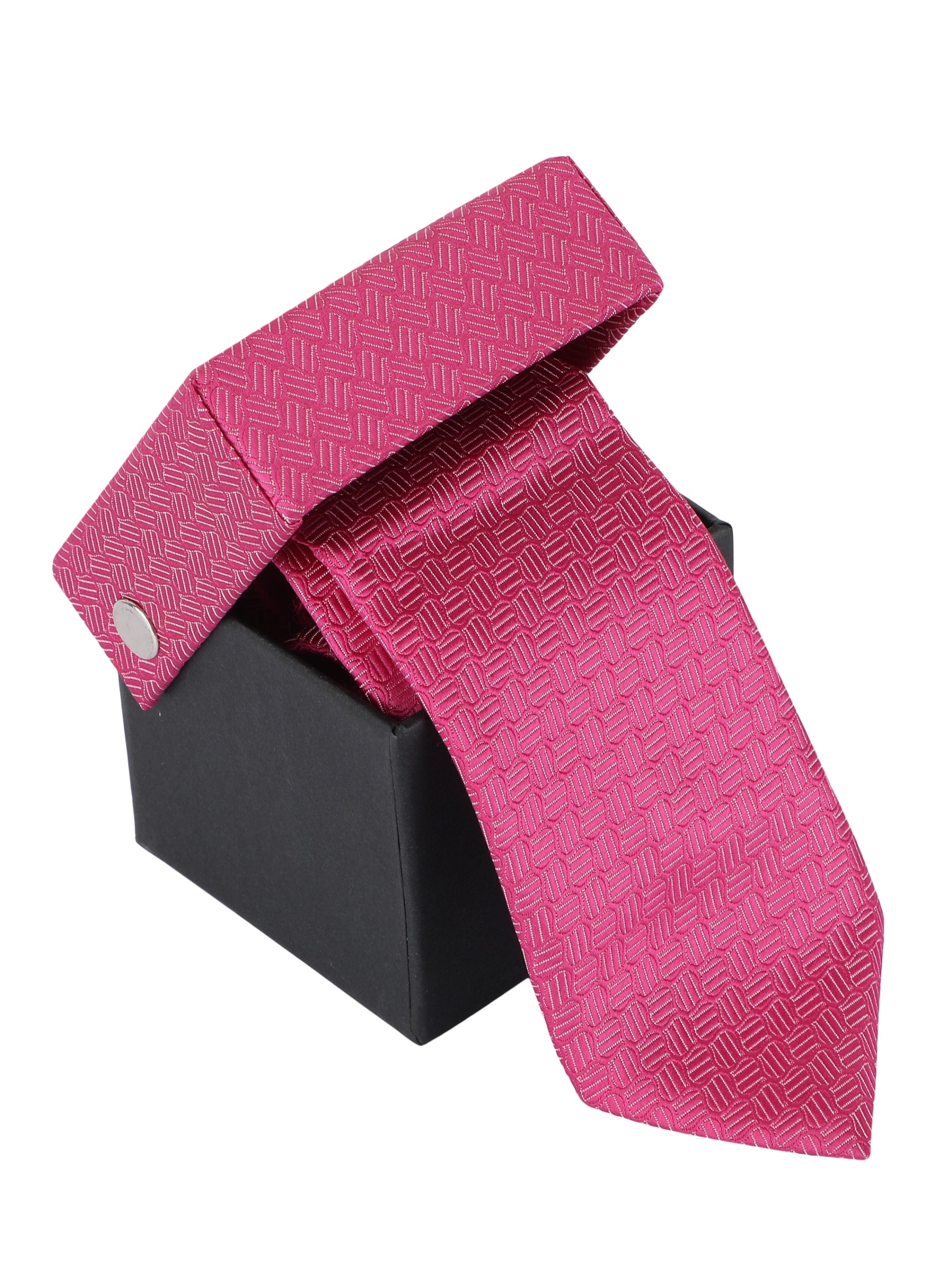 Pink Geometric Necktie