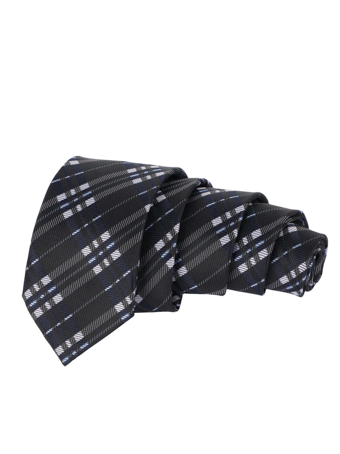 Alvaro Castagnino Microfiber Black Coloured Printed Necktie with same fabric box for Men