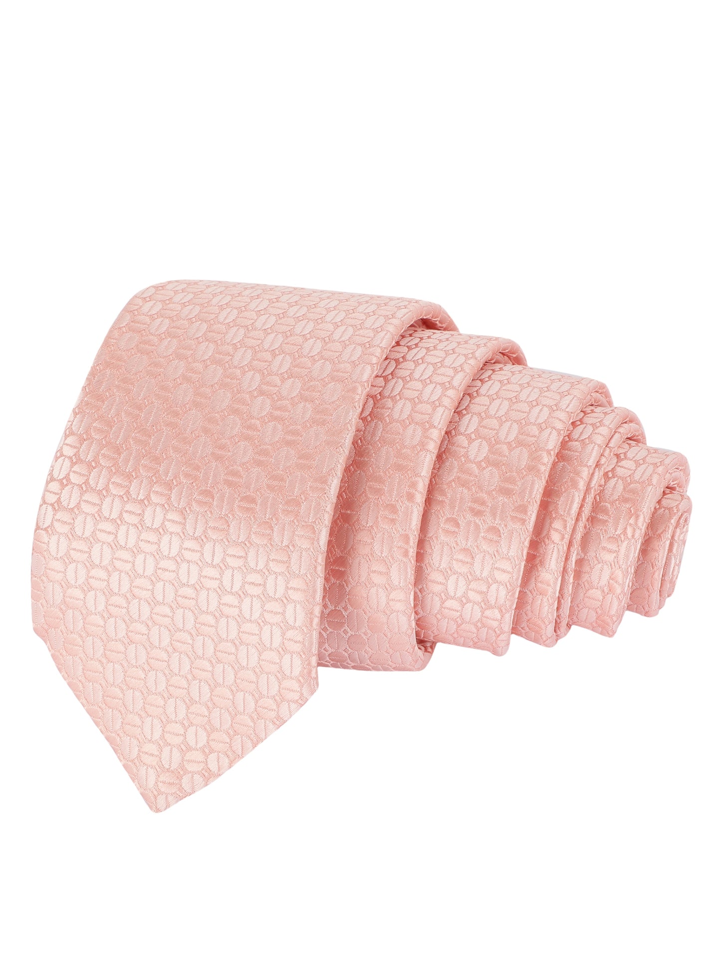 Alvaro Castagnino Microfiber Peach Coloured Printed Necktie with same fabric box for Men