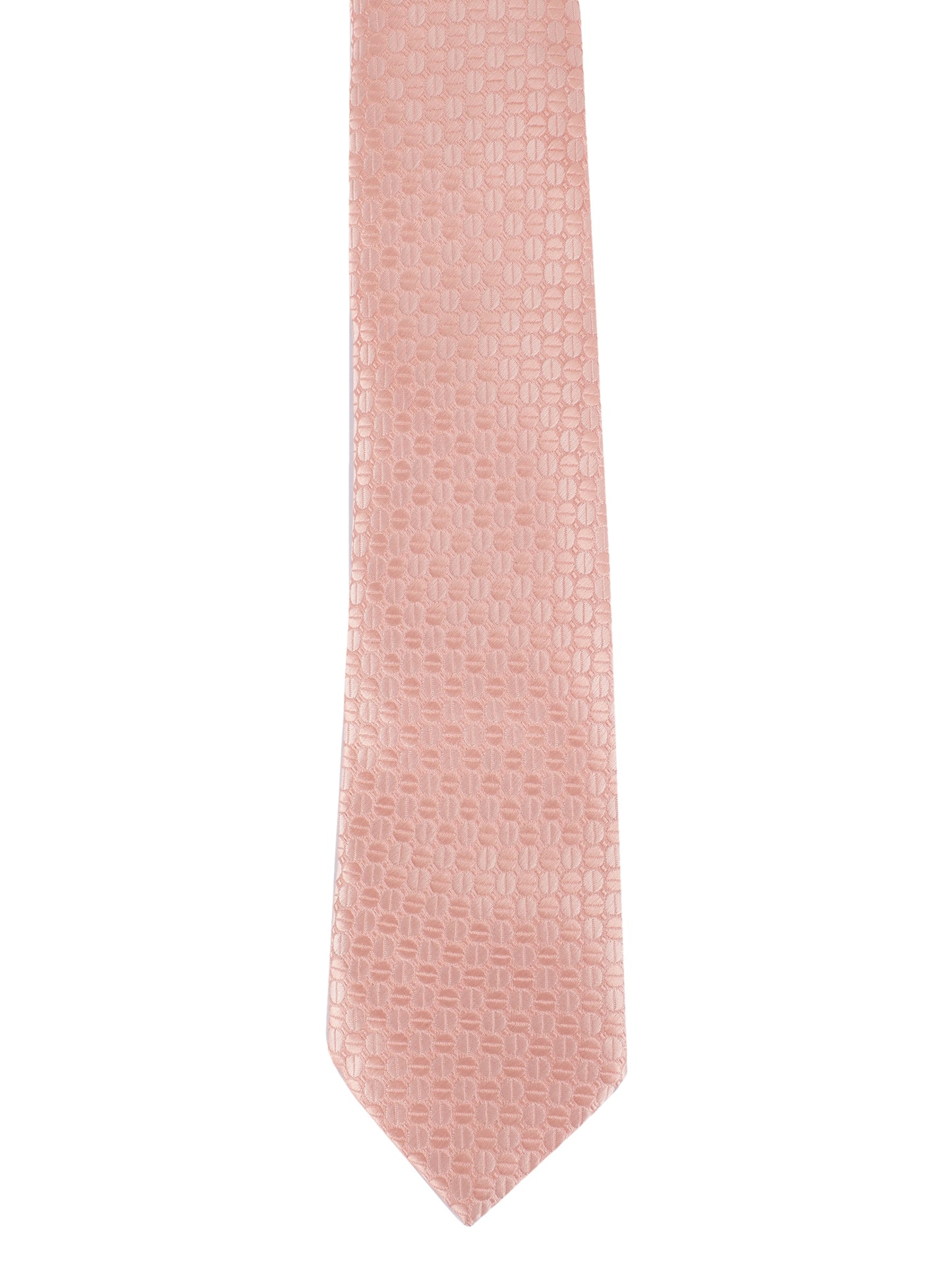 Alvaro Castagnino Microfiber Peach Coloured Printed Necktie with same fabric box for Men