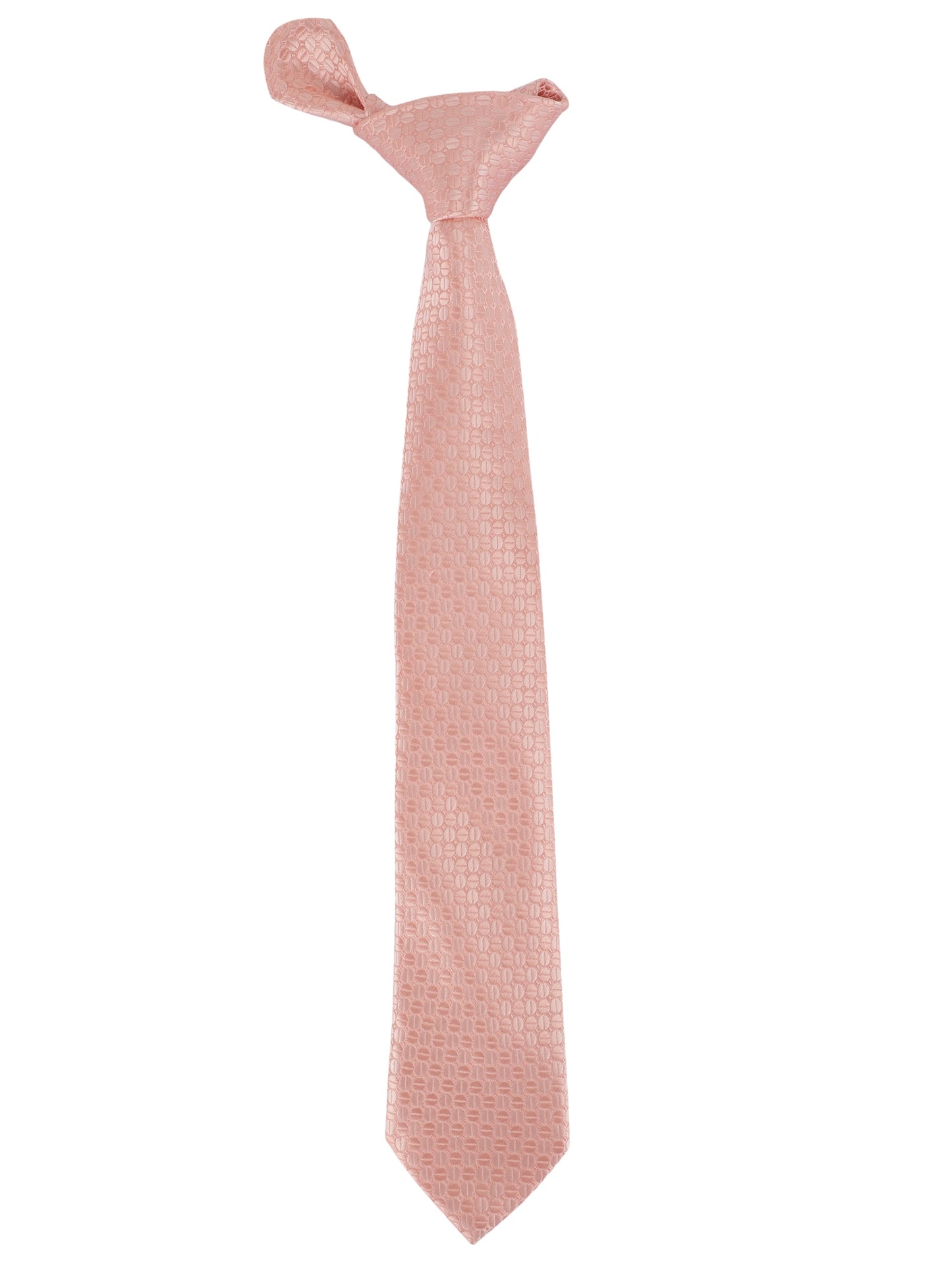 Alvaro Castagnino Microfiber Peach Coloured Printed Necktie with same fabric box for Men