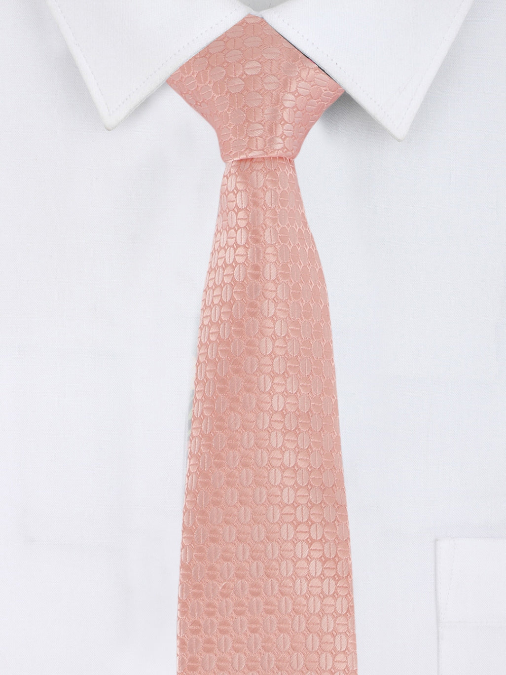 Alvaro Castagnino Microfiber Peach Coloured Printed Necktie with same fabric box for Men