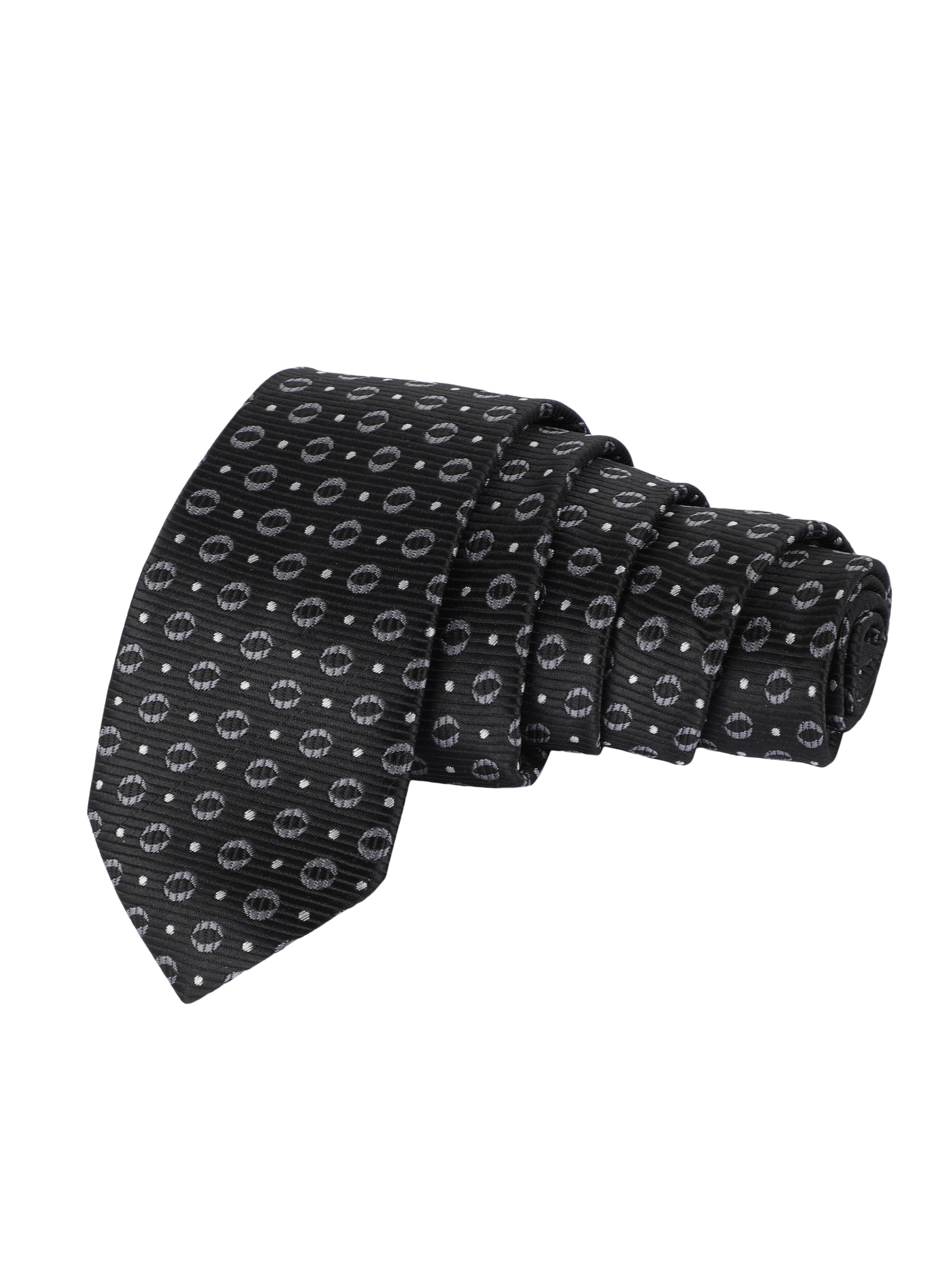 Black & Grey Geometric Necktie