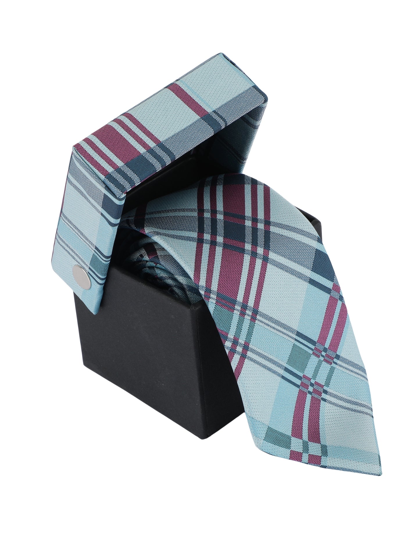 Alvaro Castagnino Microfiber Blue & Multi Coloured Printed Necktie with same fabric box for Men