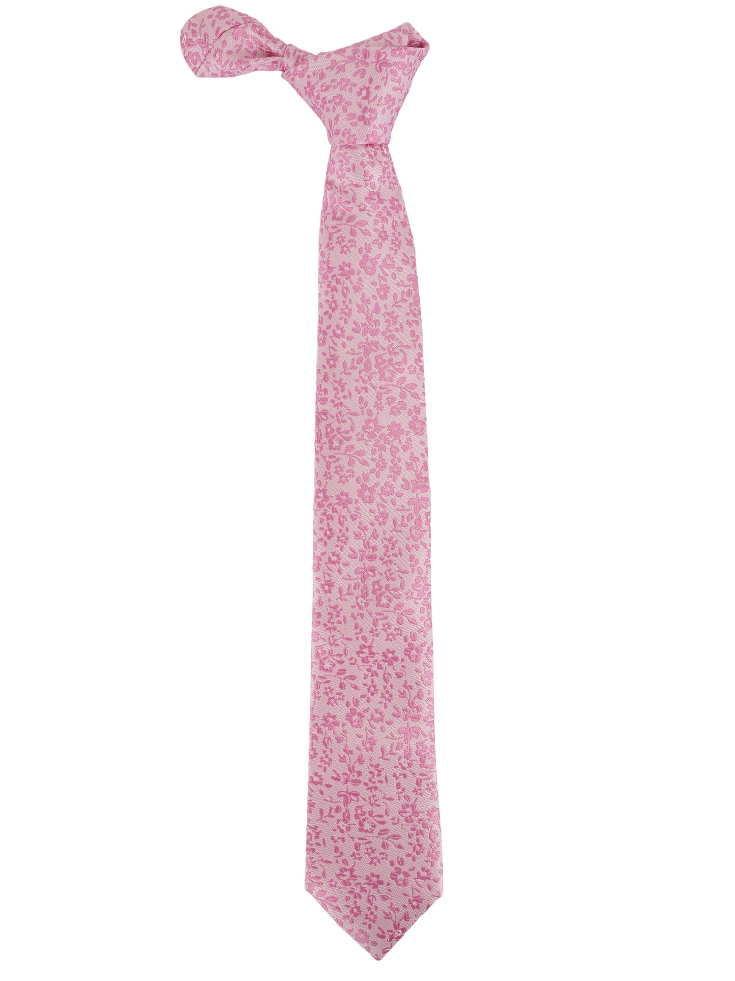 Alvaro Castagnino Microfiber Pink Coloured Printed Necktie with same fabric box for Men