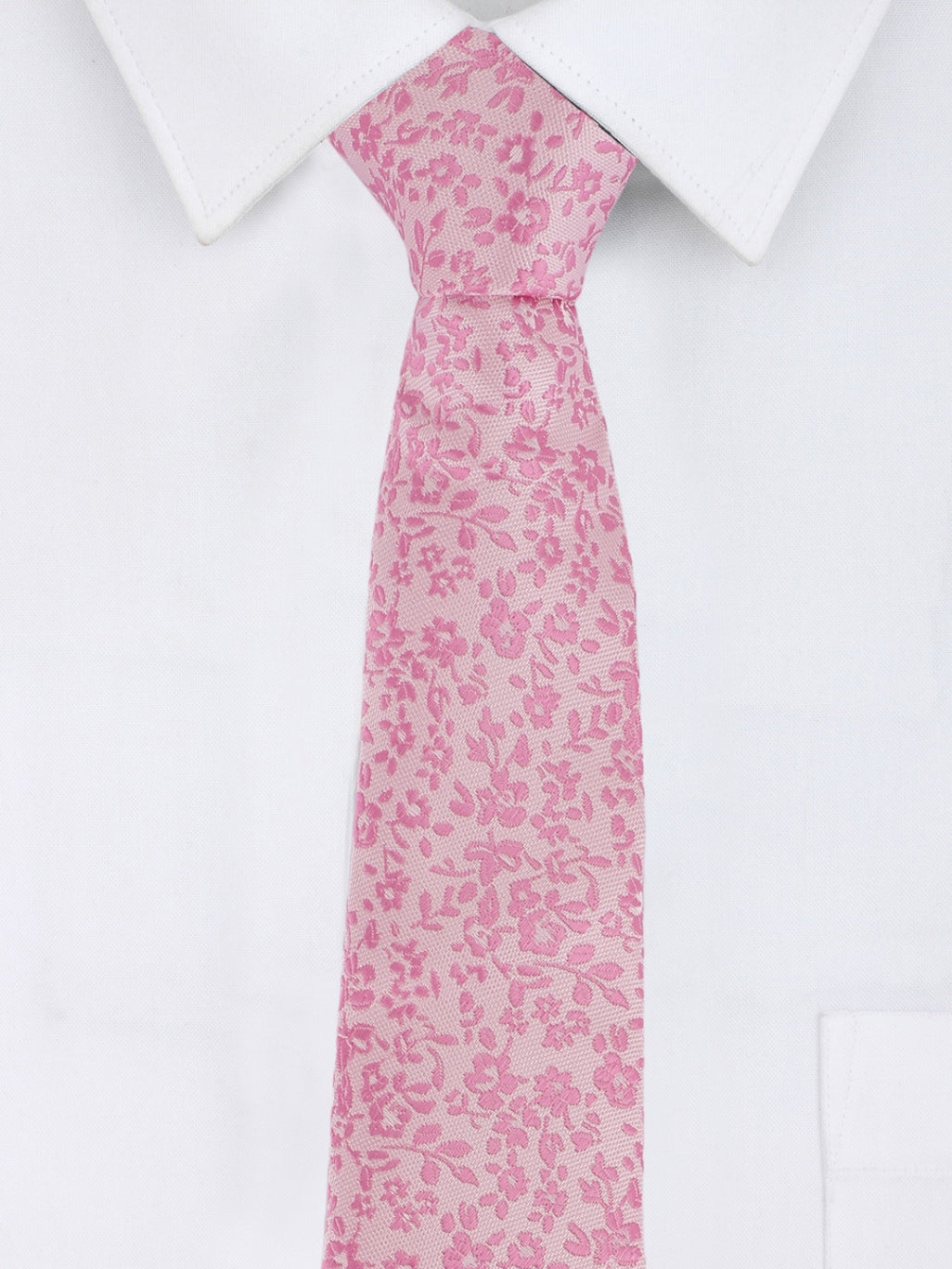 Alvaro Castagnino Microfiber Pink Coloured Printed Necktie with same fabric box for Men