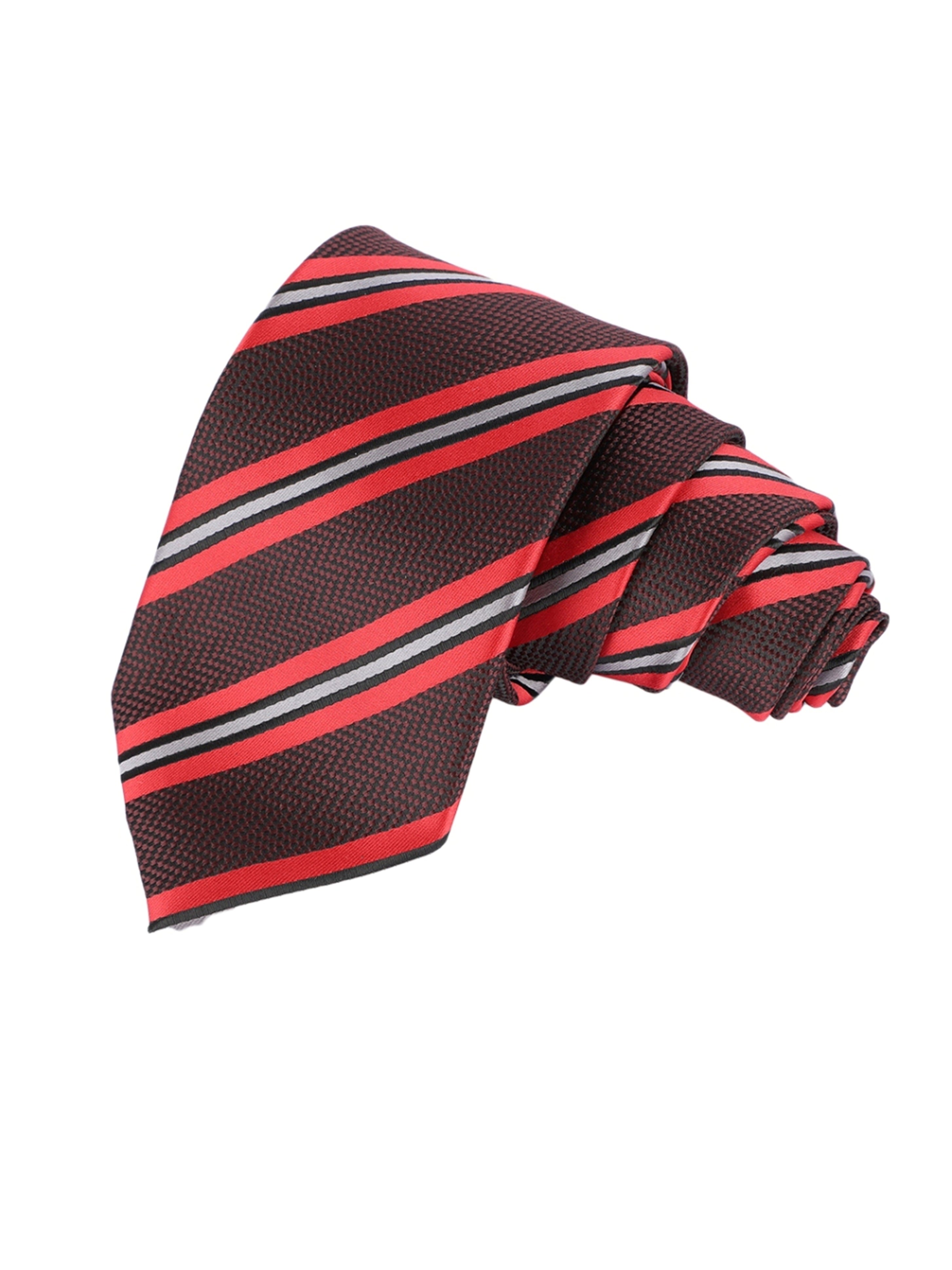Maroon Striped Necktie