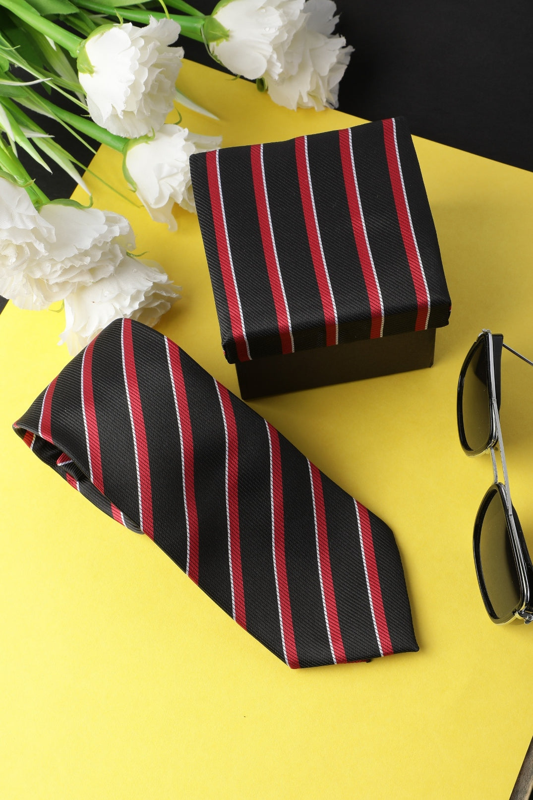Black Striped Necktie