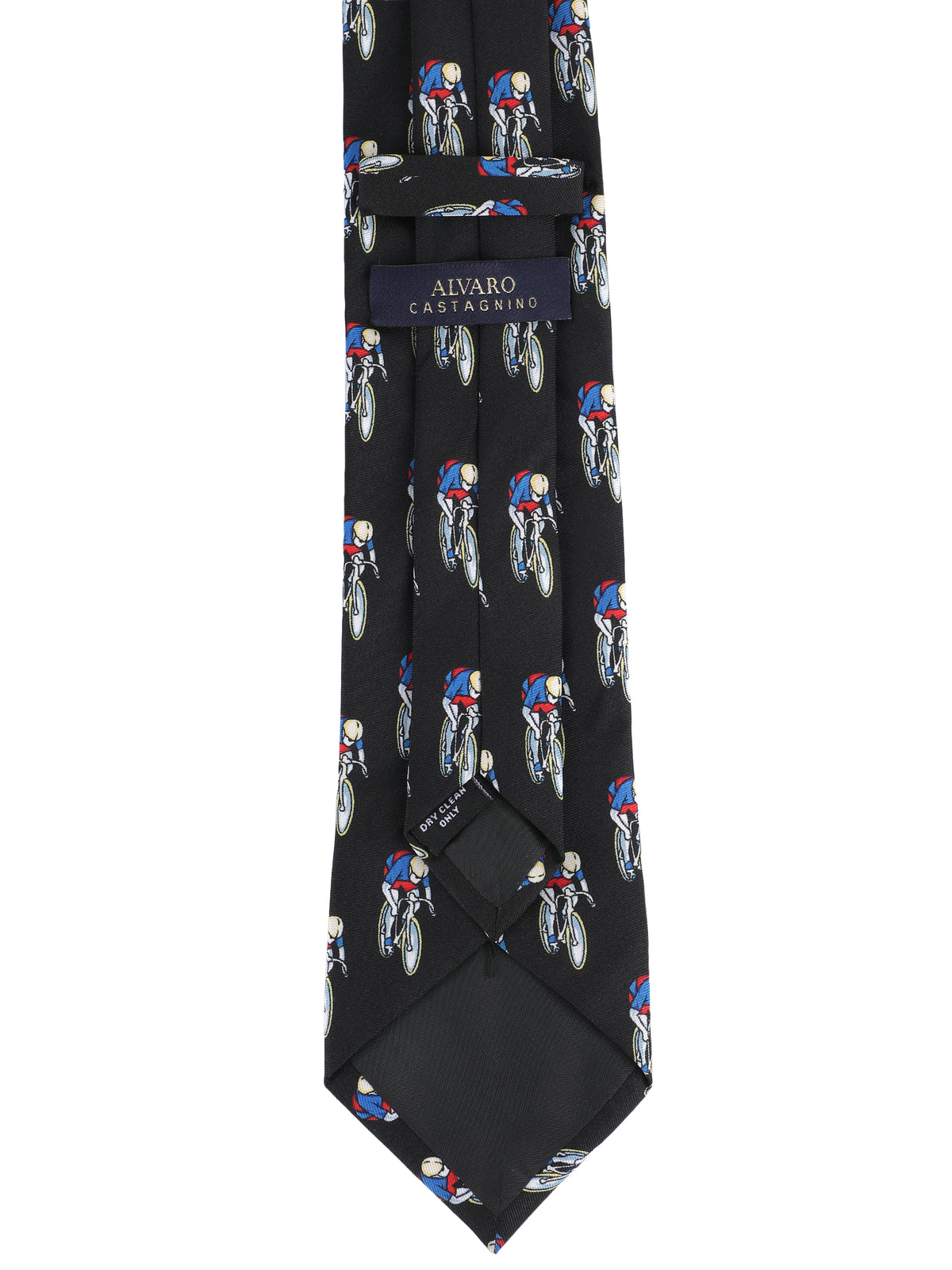 Black Bicycle Print Necktie
