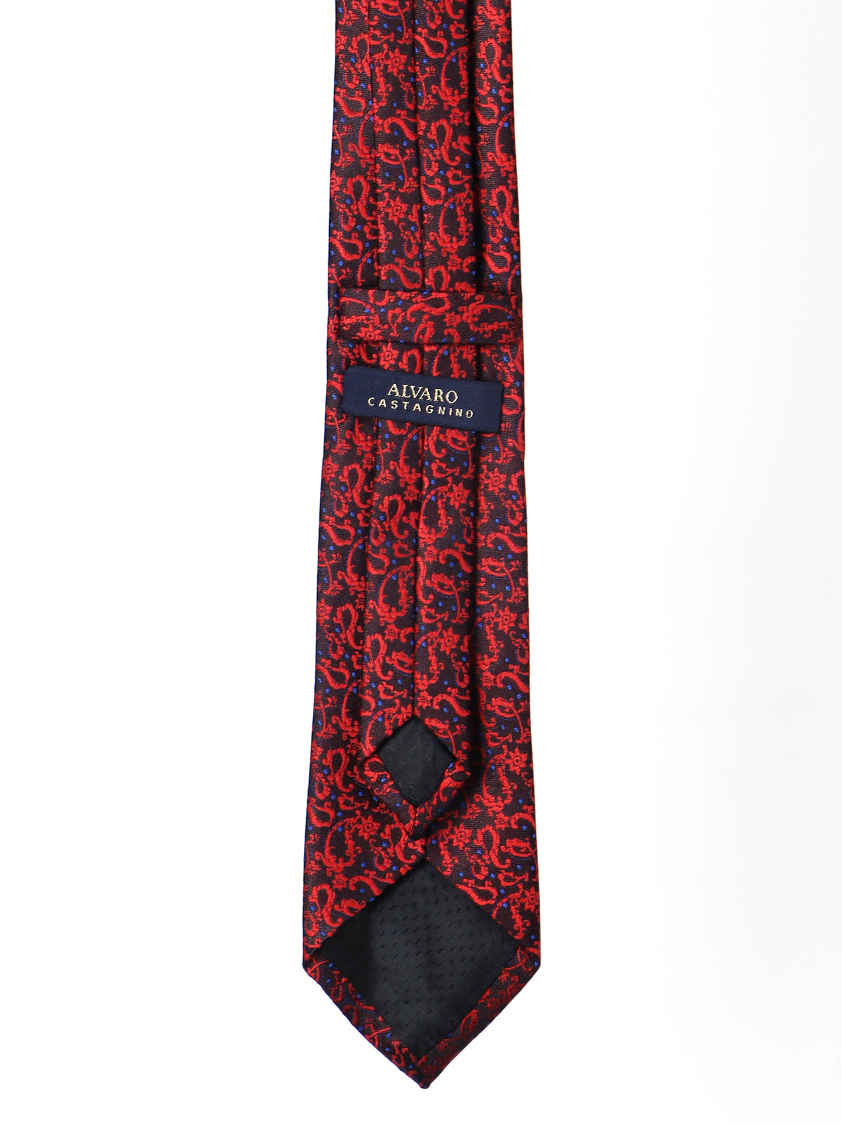 Black and Red Paisley Print Necktie