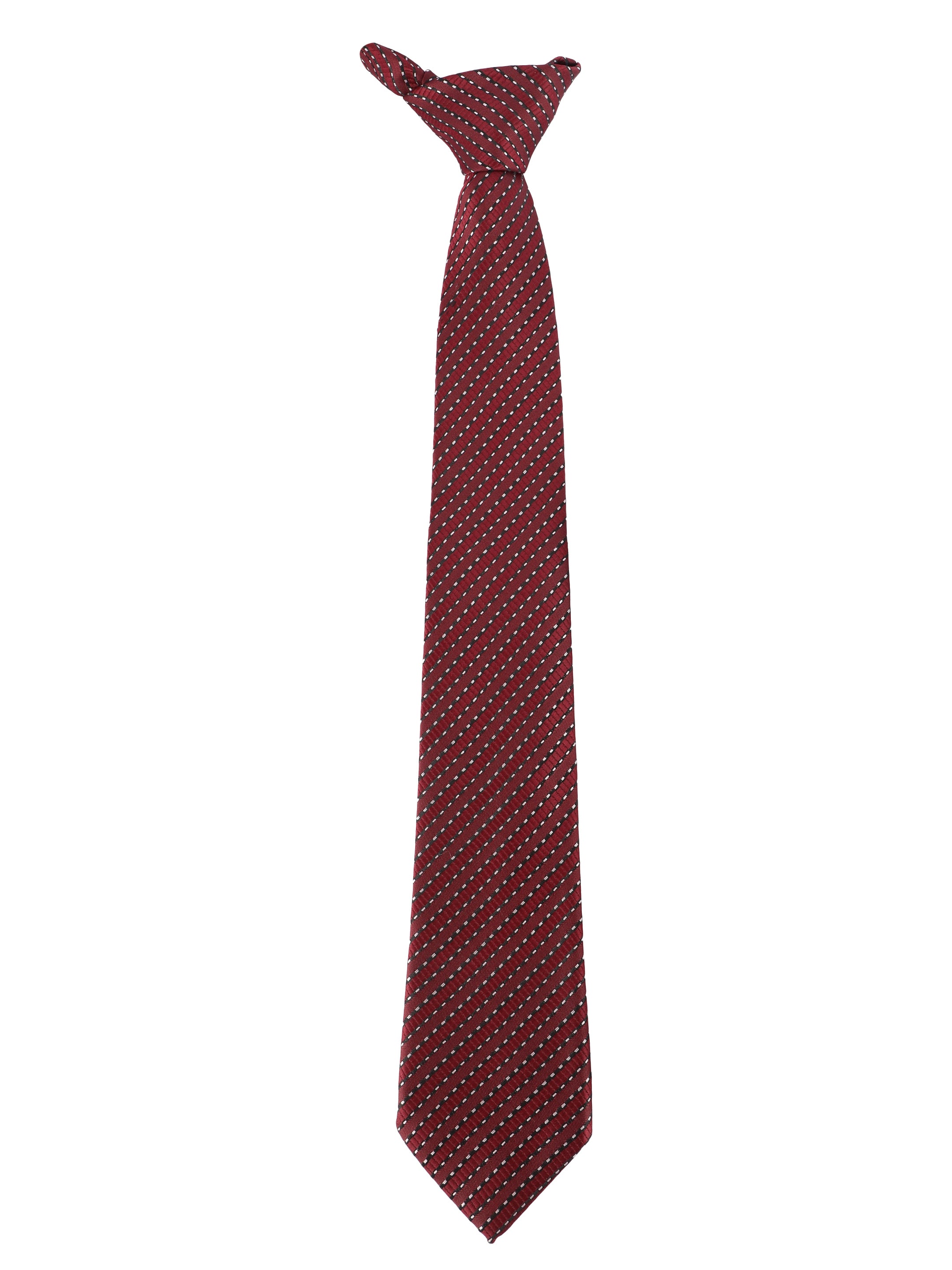 Maroon Diagonal Striped Necktie