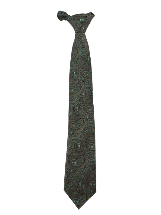Alvaro Castagnino Microfiber Green Colored Necktie for Men