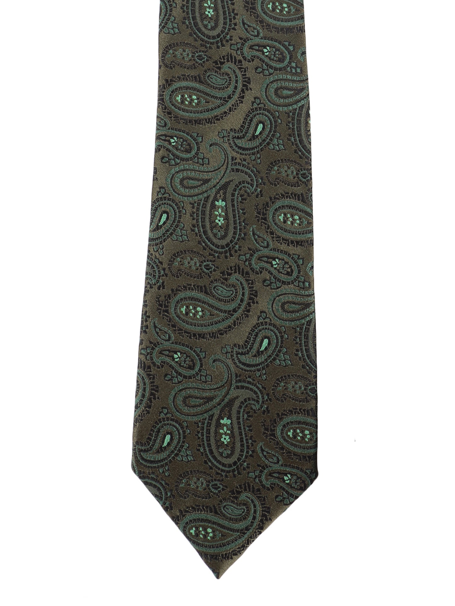 Alvaro Castagnino Microfiber Green Colored Necktie for Men
