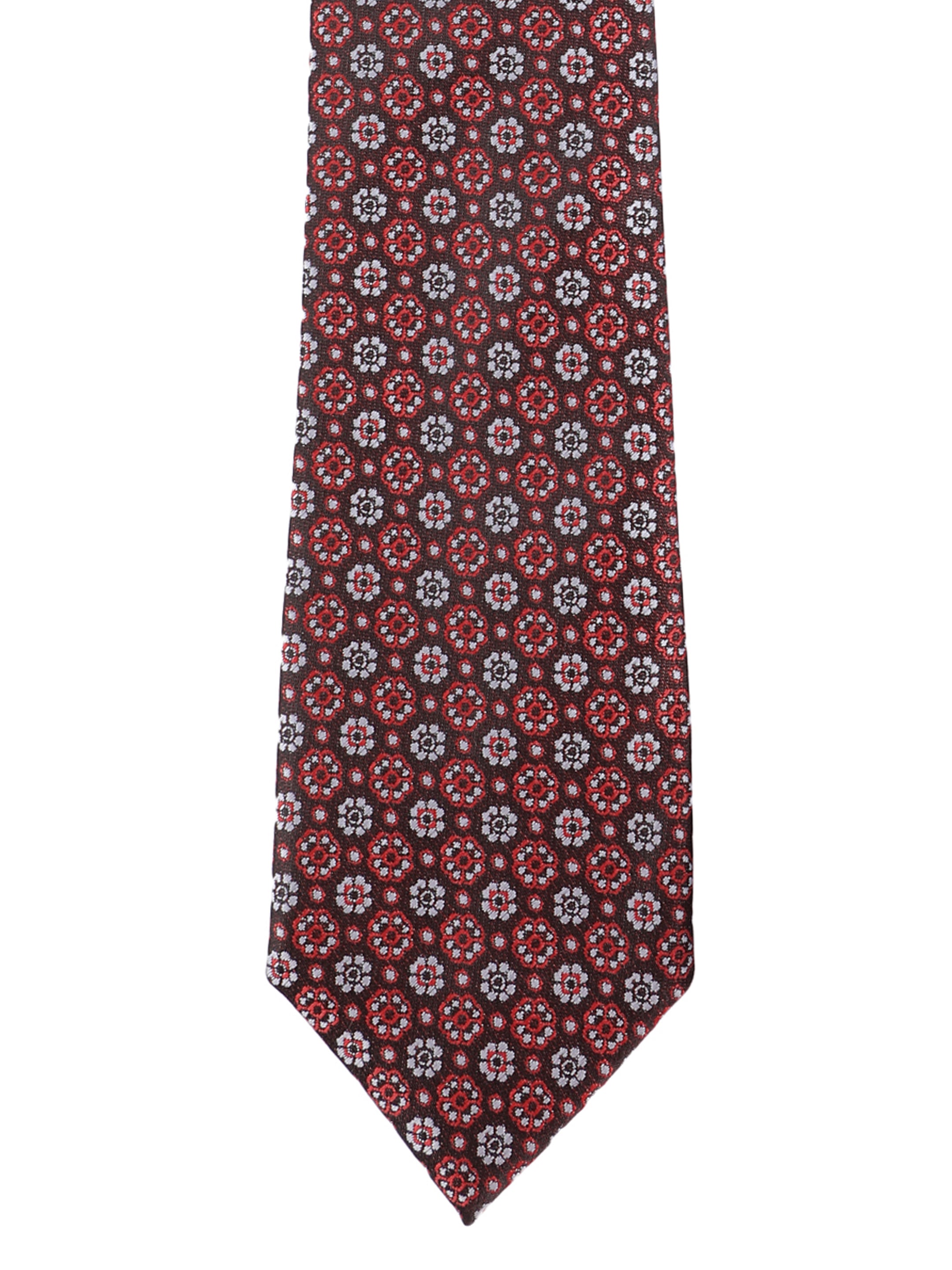 Maroon Floral Necktie