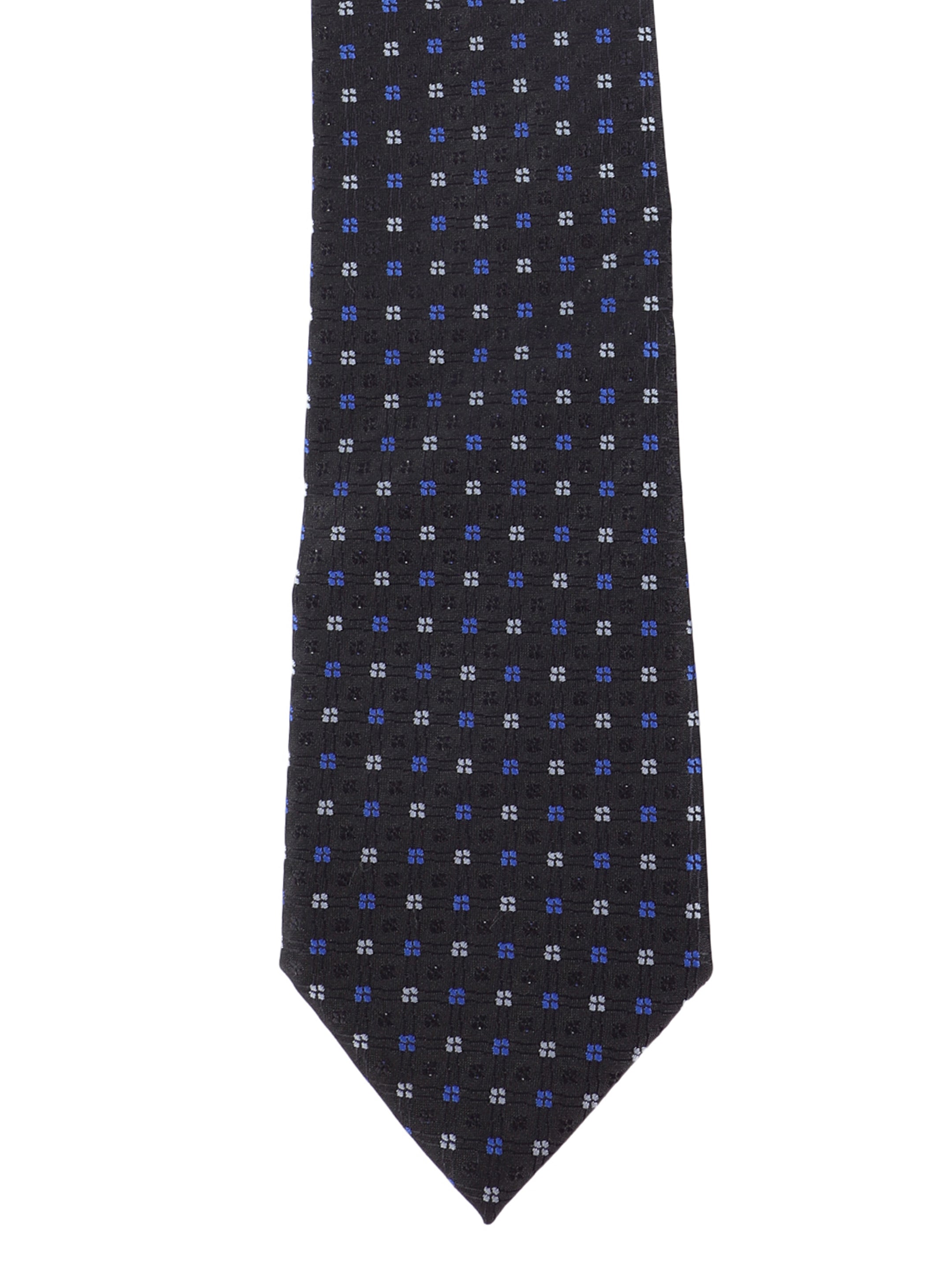 Black Micro Geometric Necktie