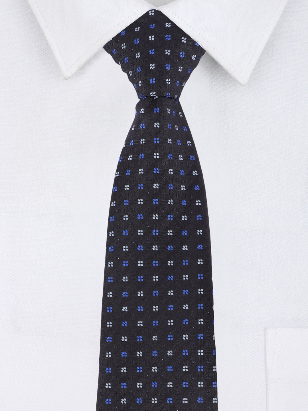 Black Micro Geometric Necktie