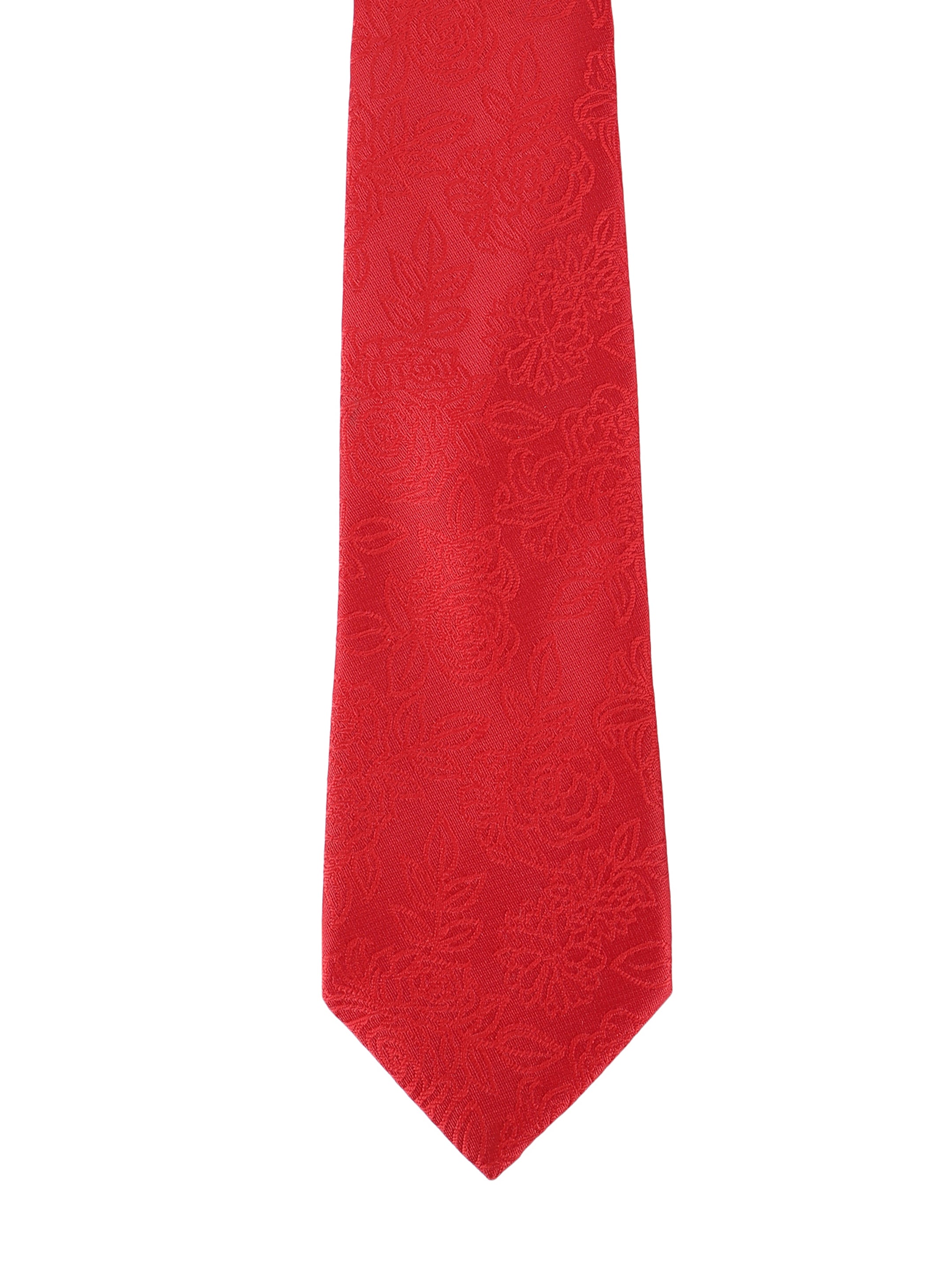 Floral Red Necktie