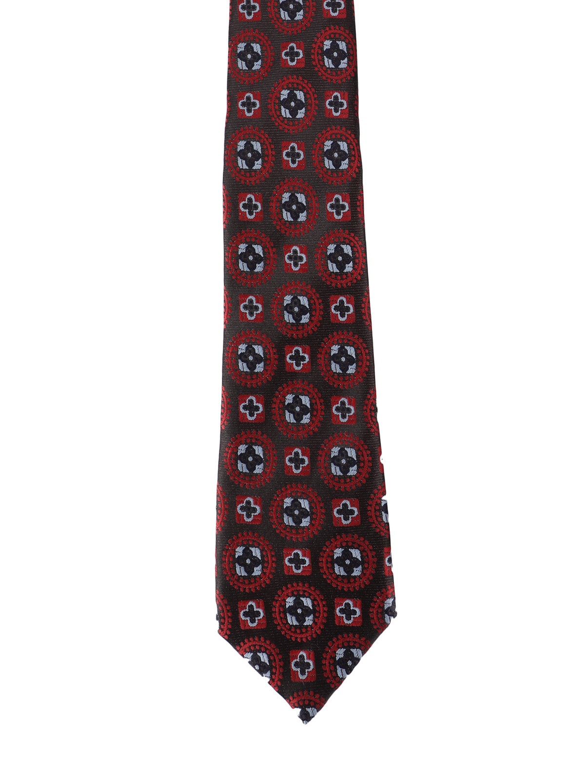 Brown & Red Medallion Necktie
