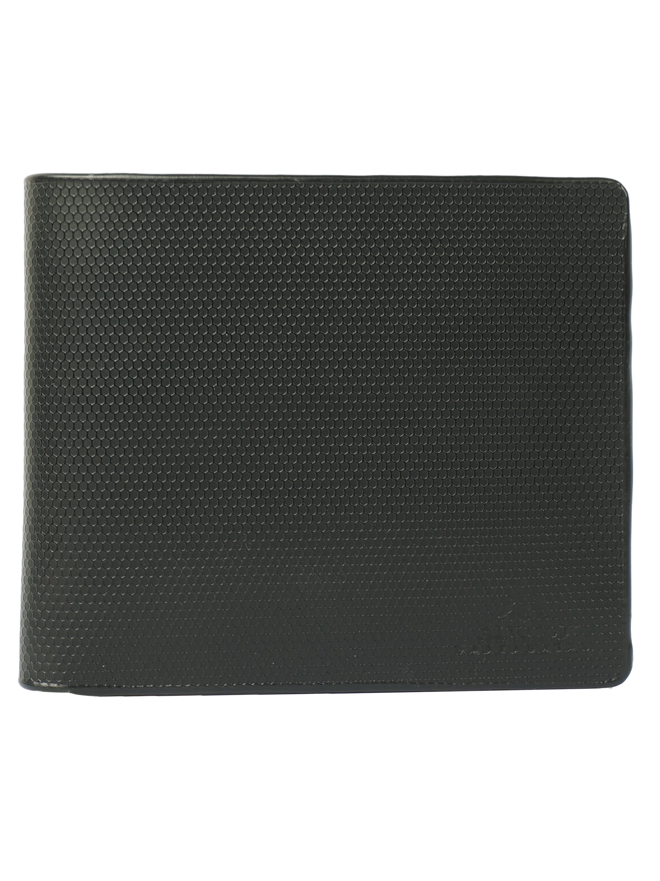 Black Honeycomb Grain Leather Wallet