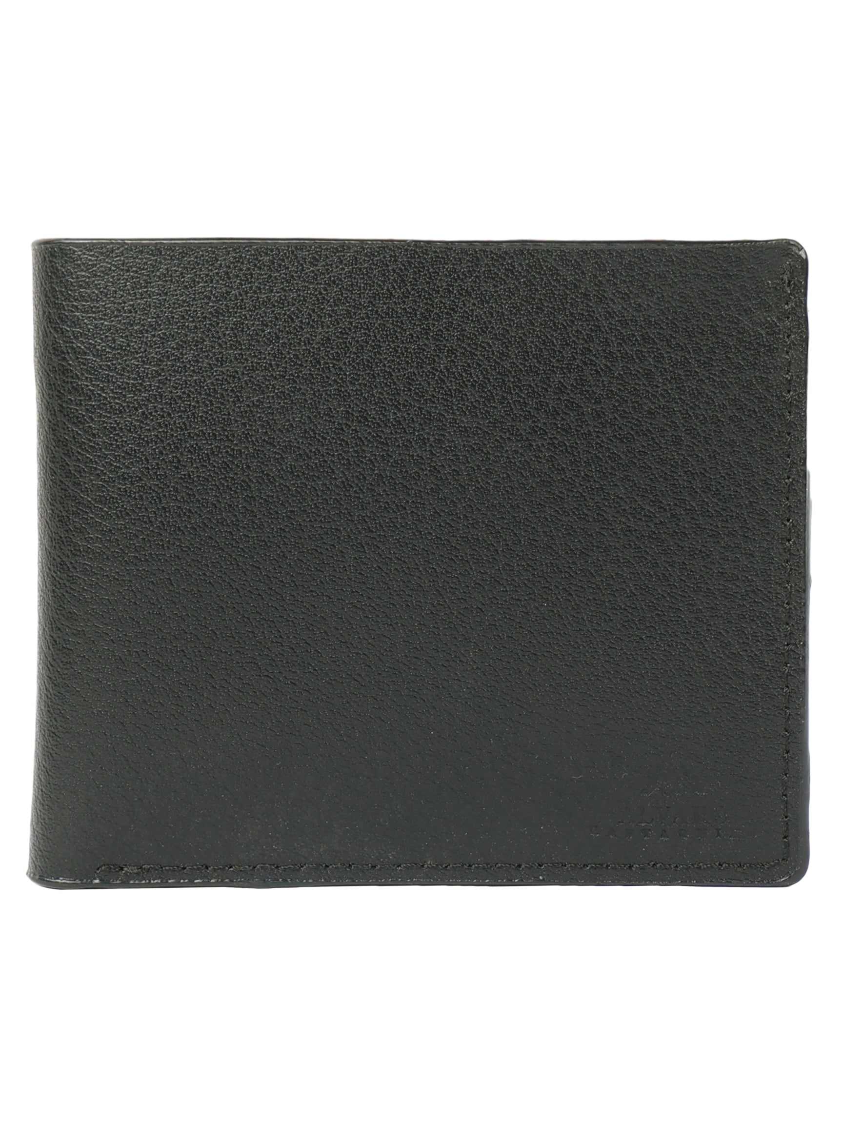 Black Shrunken Grain Leather Wallet