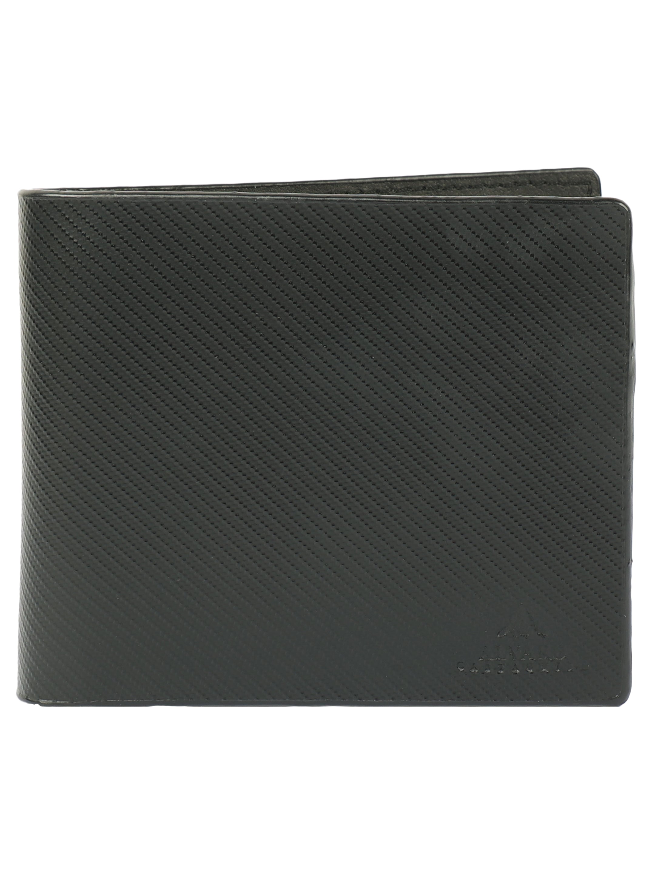 Black Twill Texture Leather Wallet
