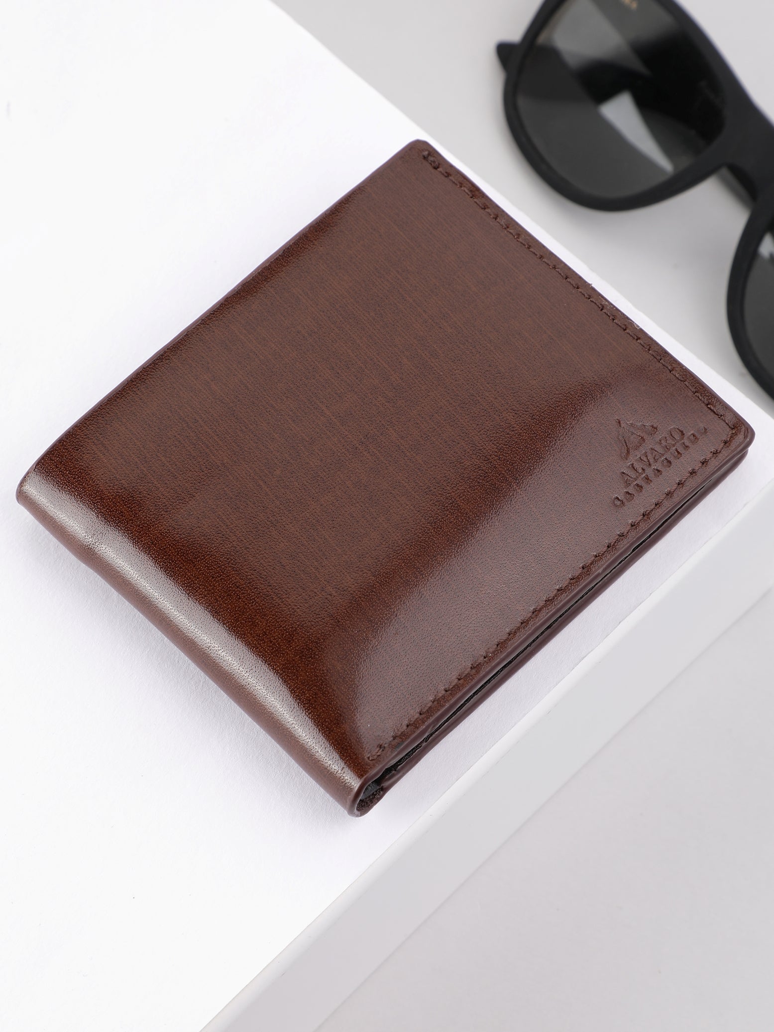 Brown Brushed Texture Leather Wallet