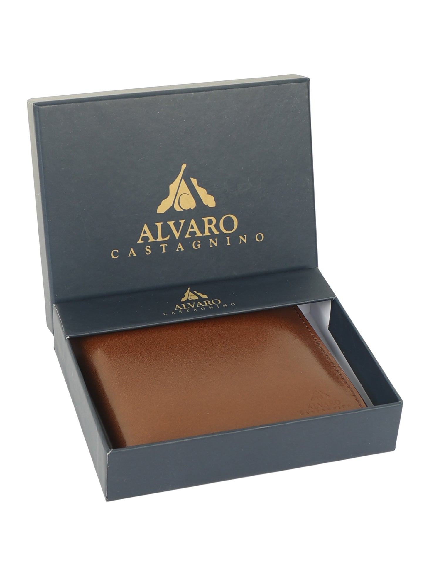 Alvaro Castagnino Men's Brown Color Leather Wallet