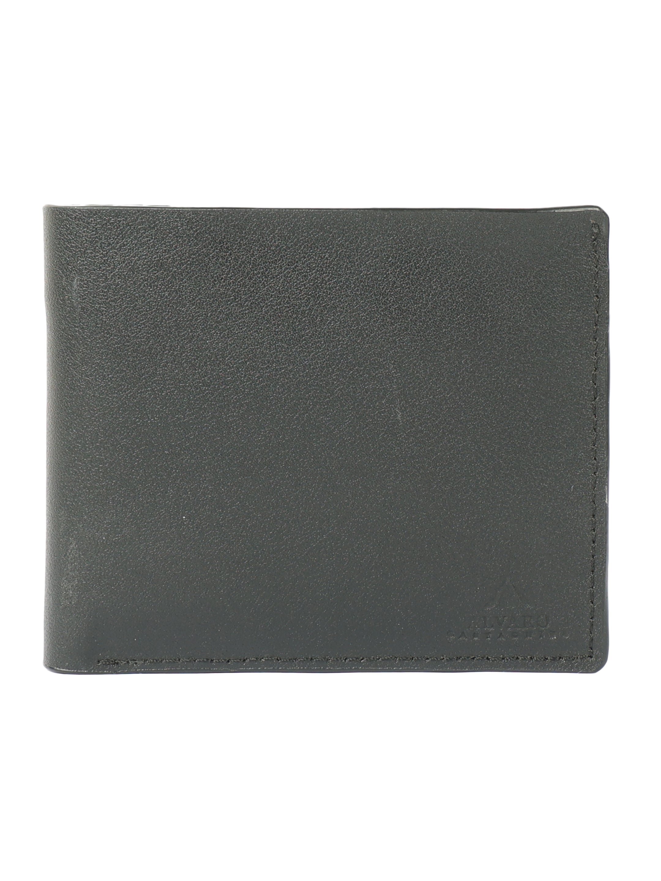 Grainy Textured Black Leather Wallet