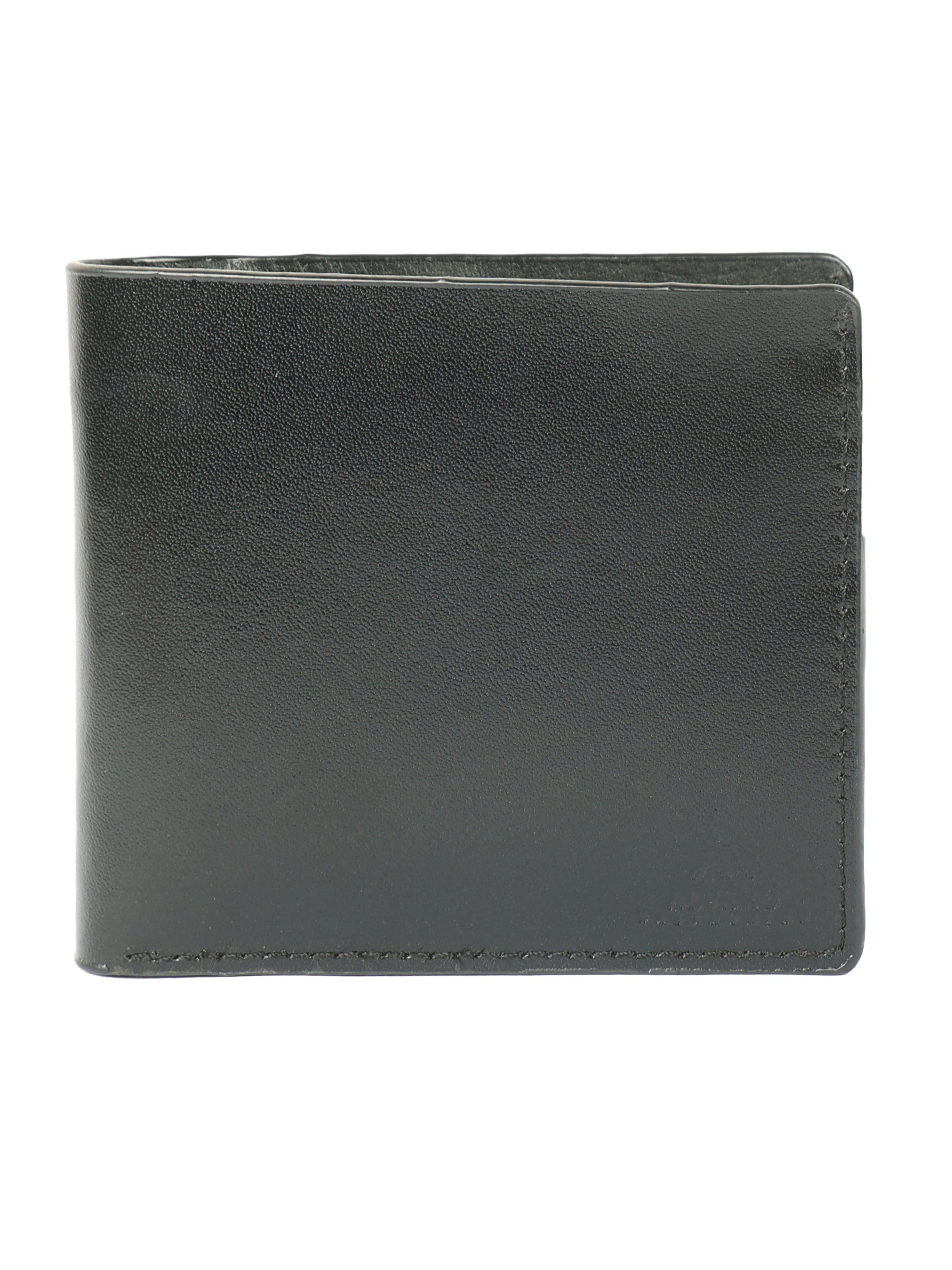 Pebbled Black Leather Wallet