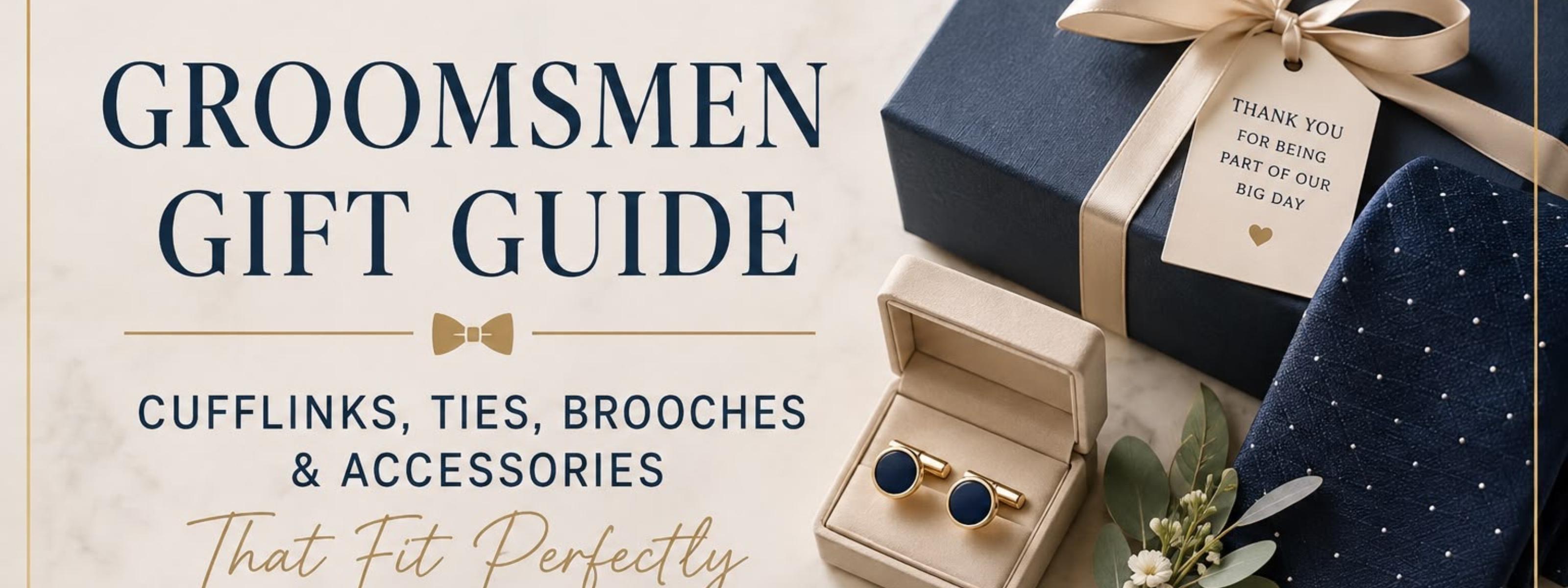 Groomsmen Gift Guide: Cufflinks, Ties, Brooches & Accessories That Fit Perfectly