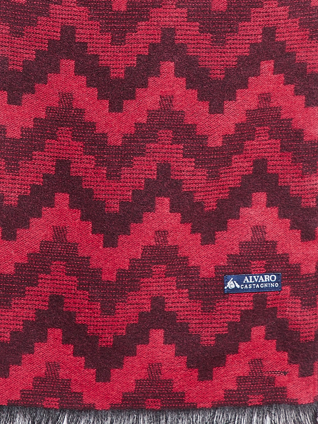 Alvaro Castagnino Men Red & Maroon Printed Mufflers