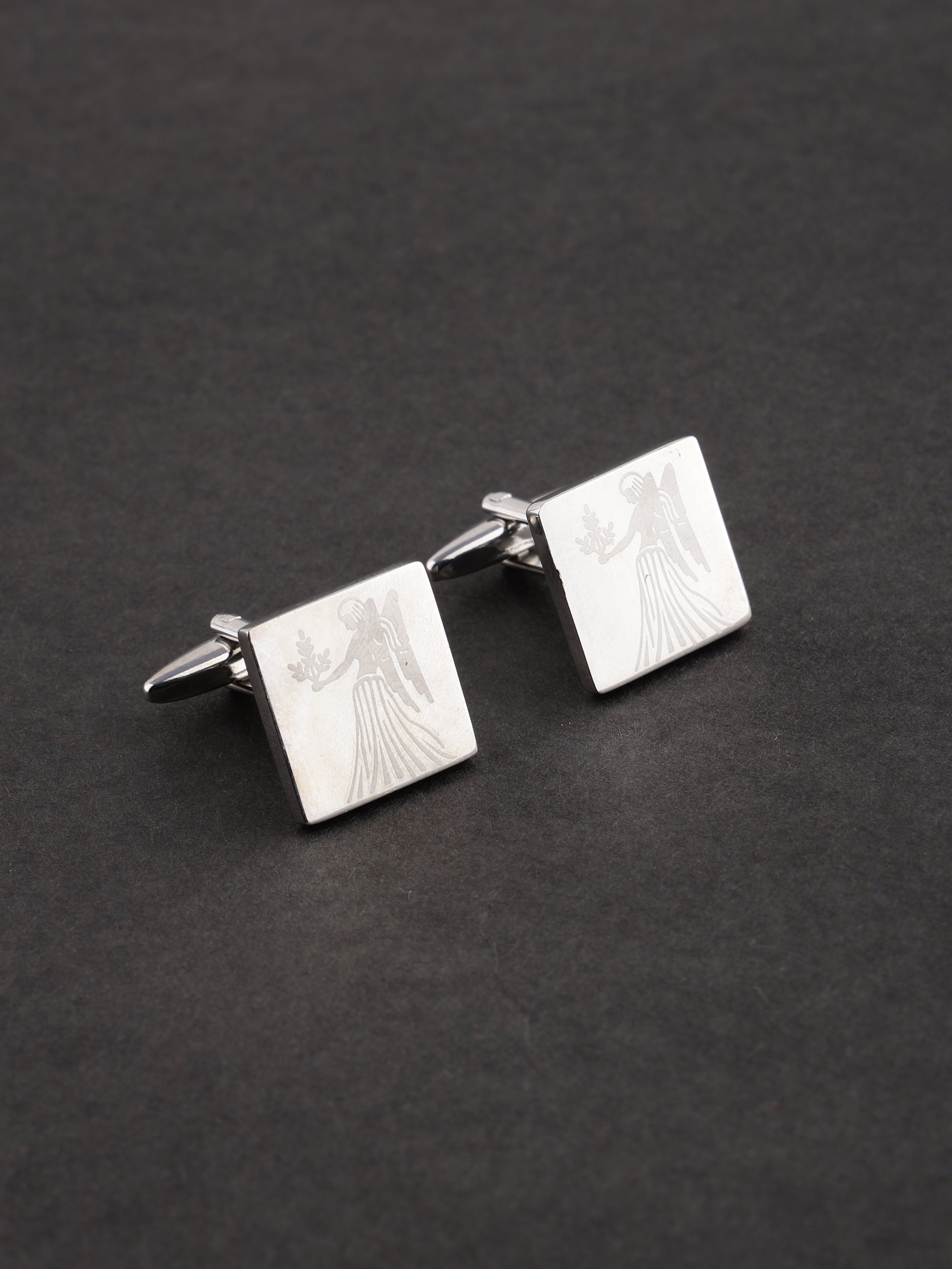 silver Colored Cufflink