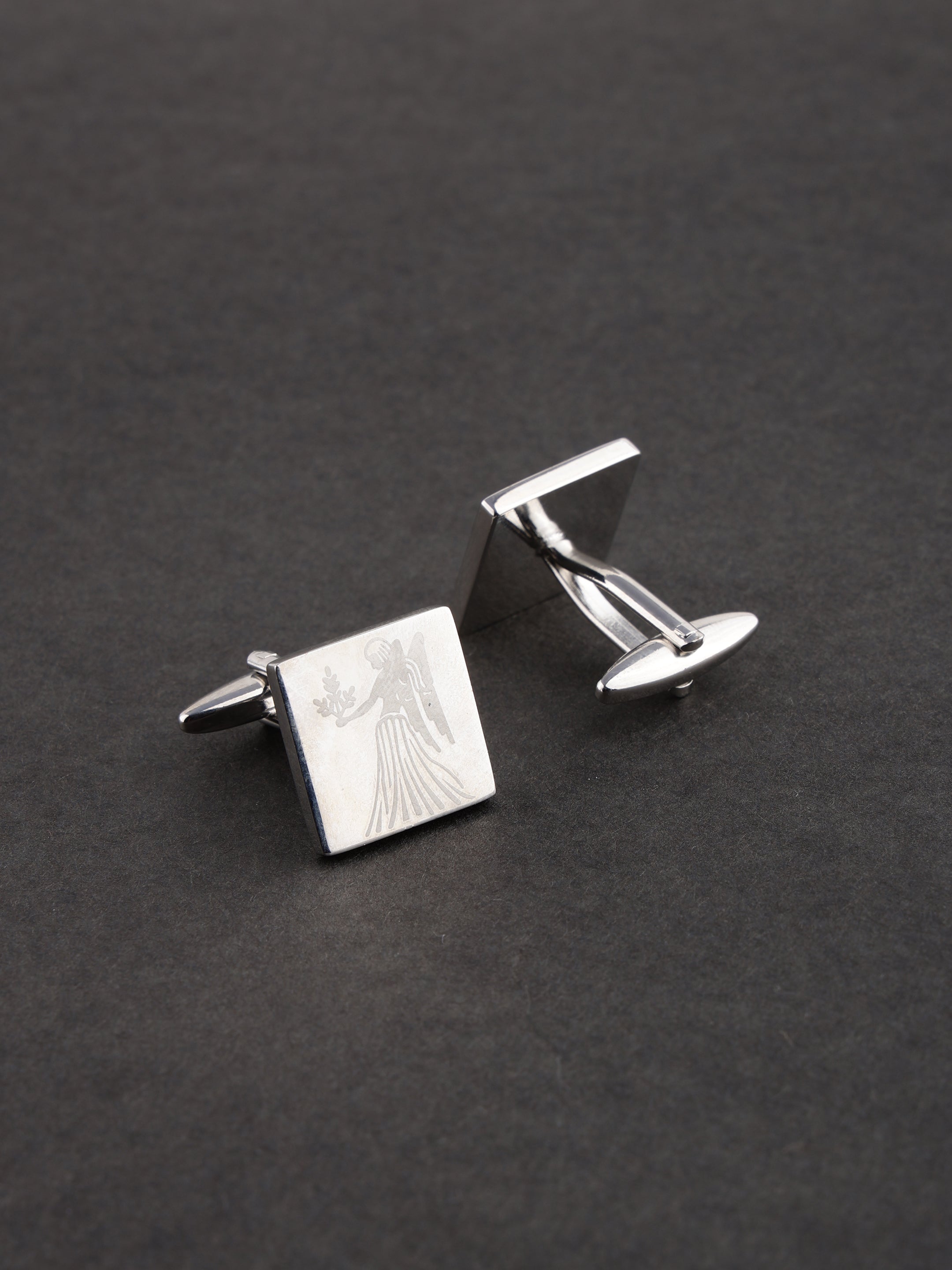 silver Colored Cufflink