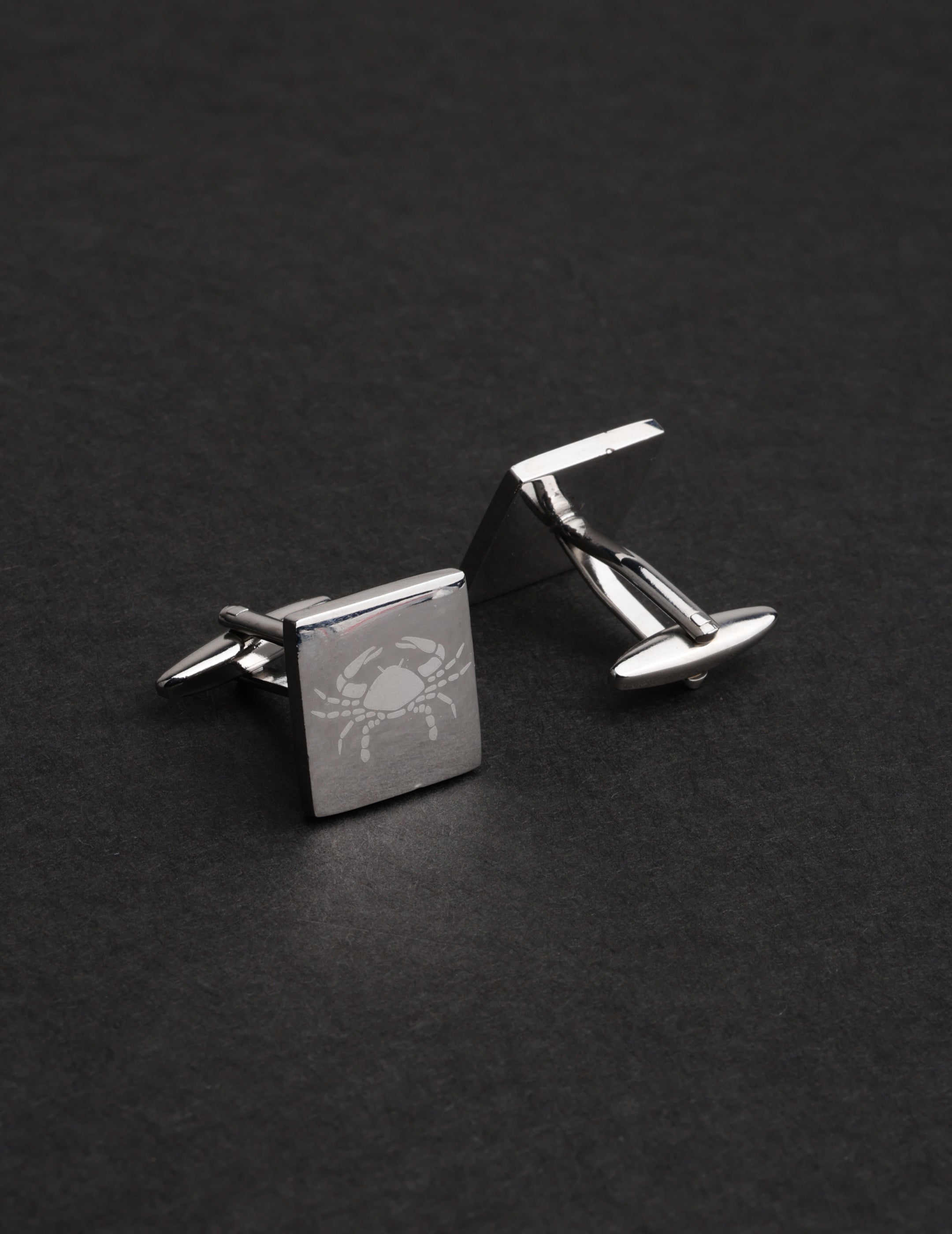 Silver Cancer Zodiac Cufflink
