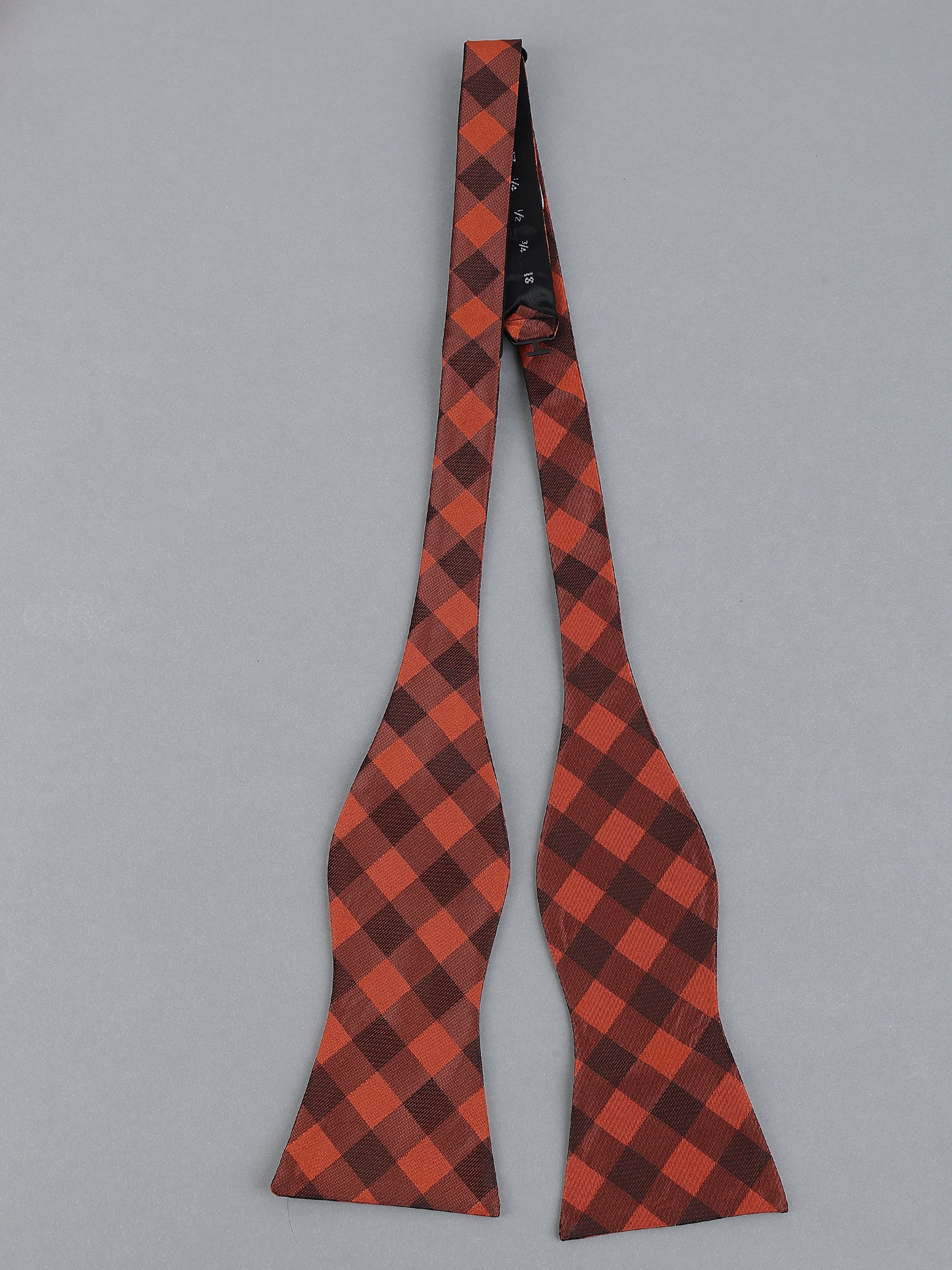 Gingham Check Self-Tie Bow Tie