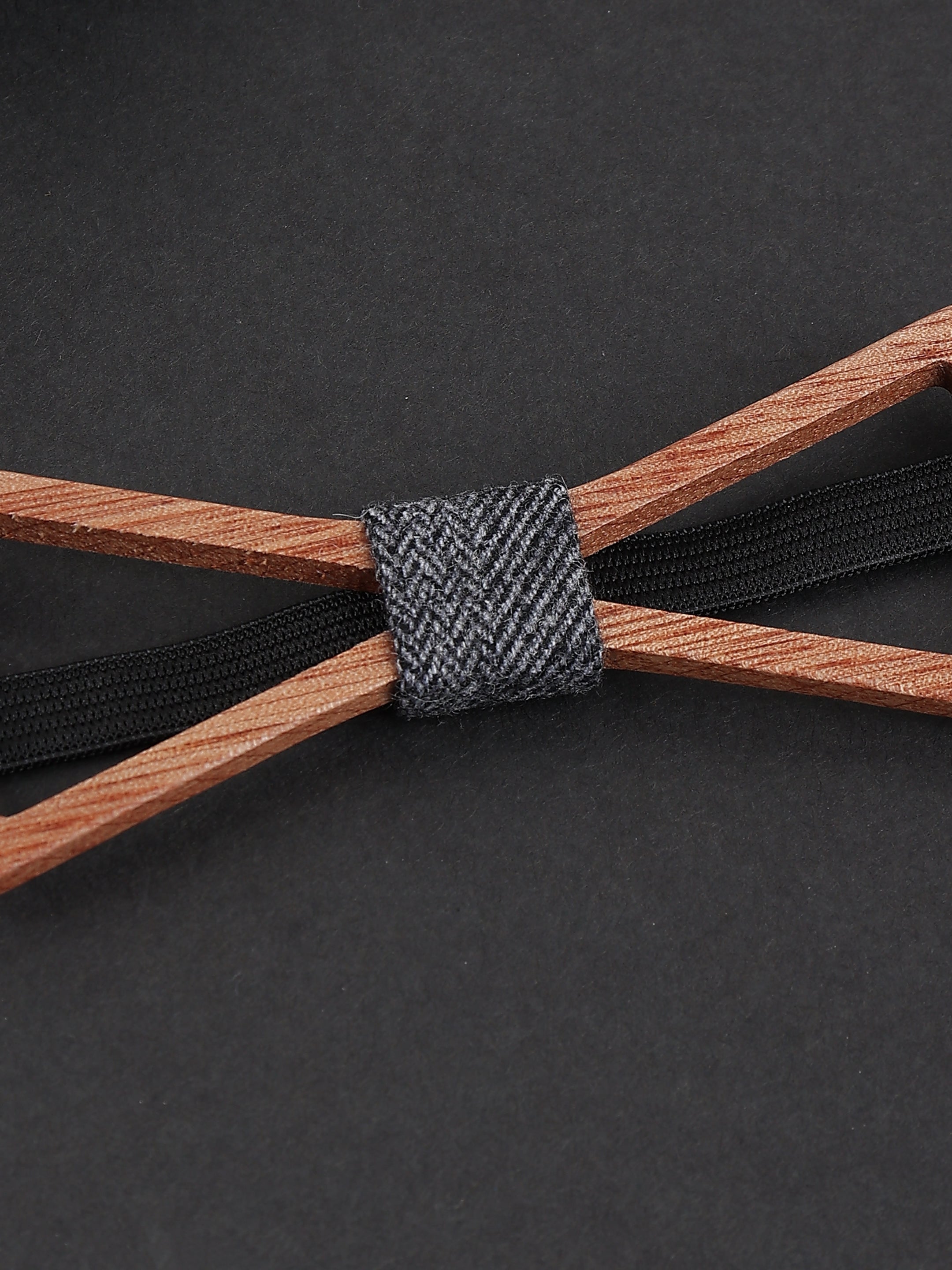 Angular Cut-Out Wooden Bow Tie