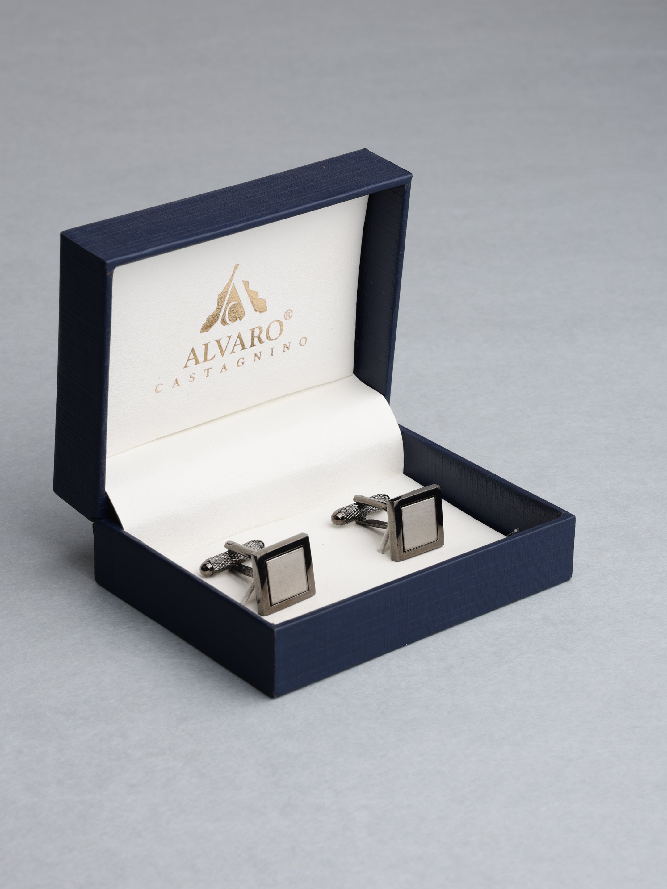 Two-Tone Square Minimalist Cufflinks