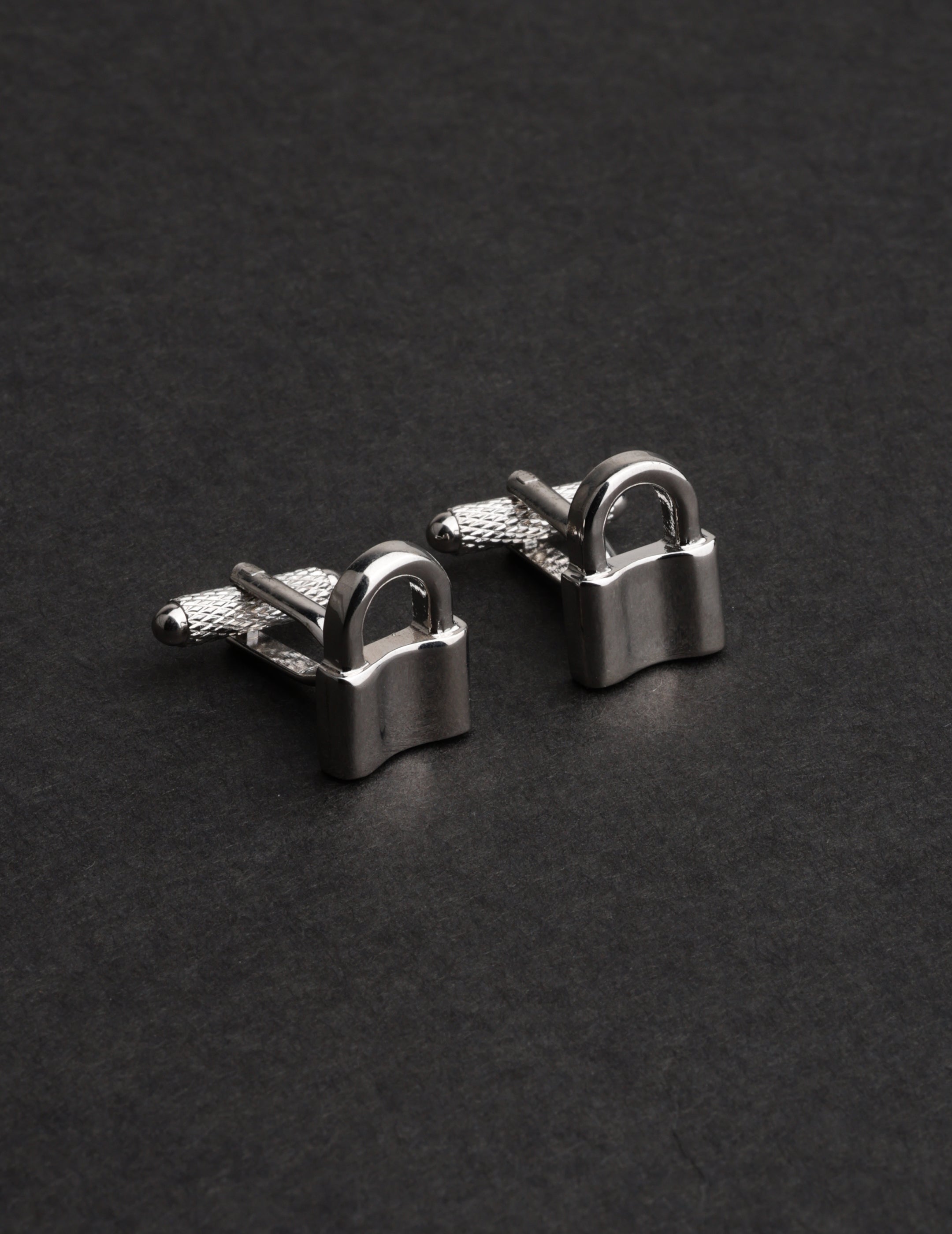 Silver Padlock Cufflinks