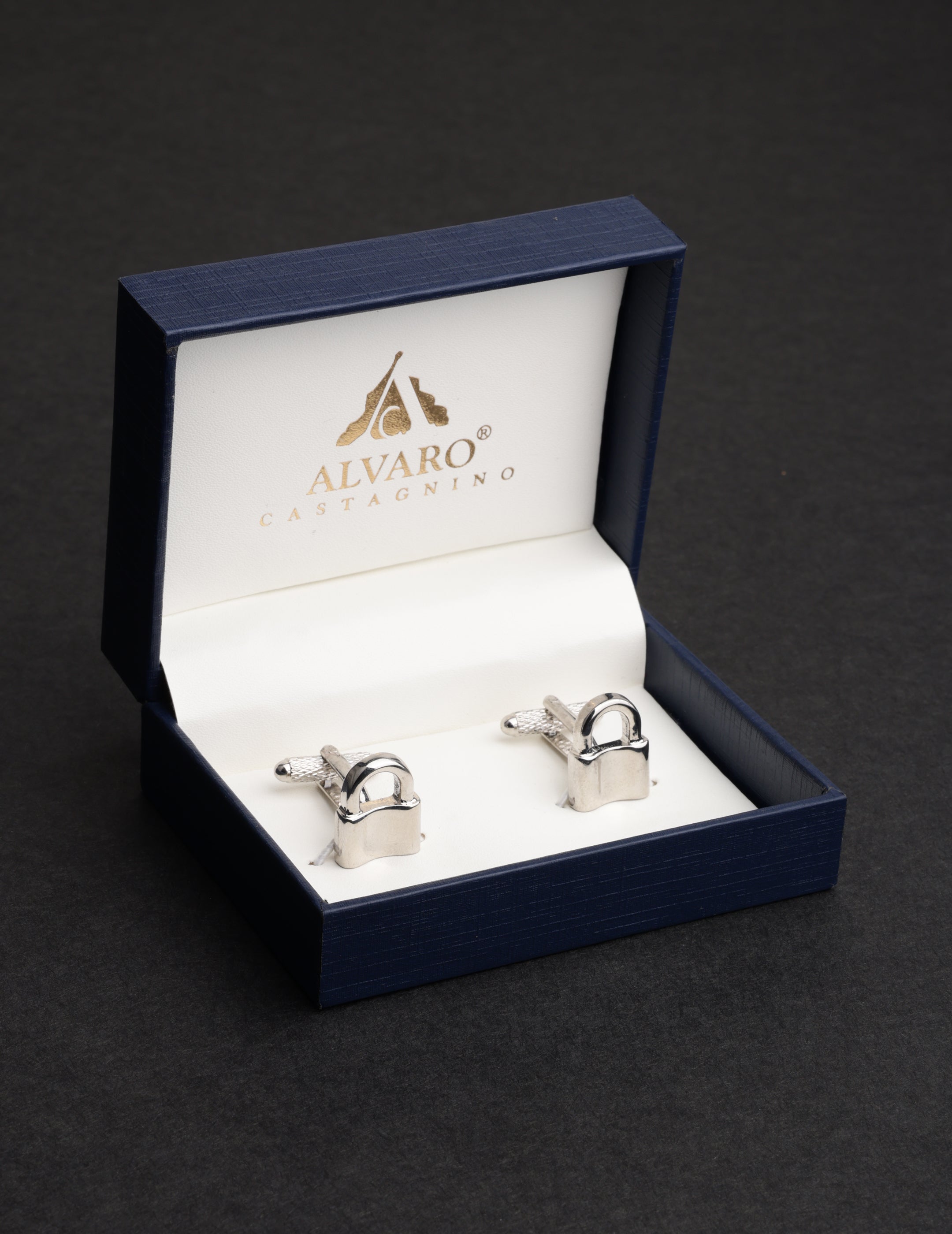 Silver Padlock Cufflinks