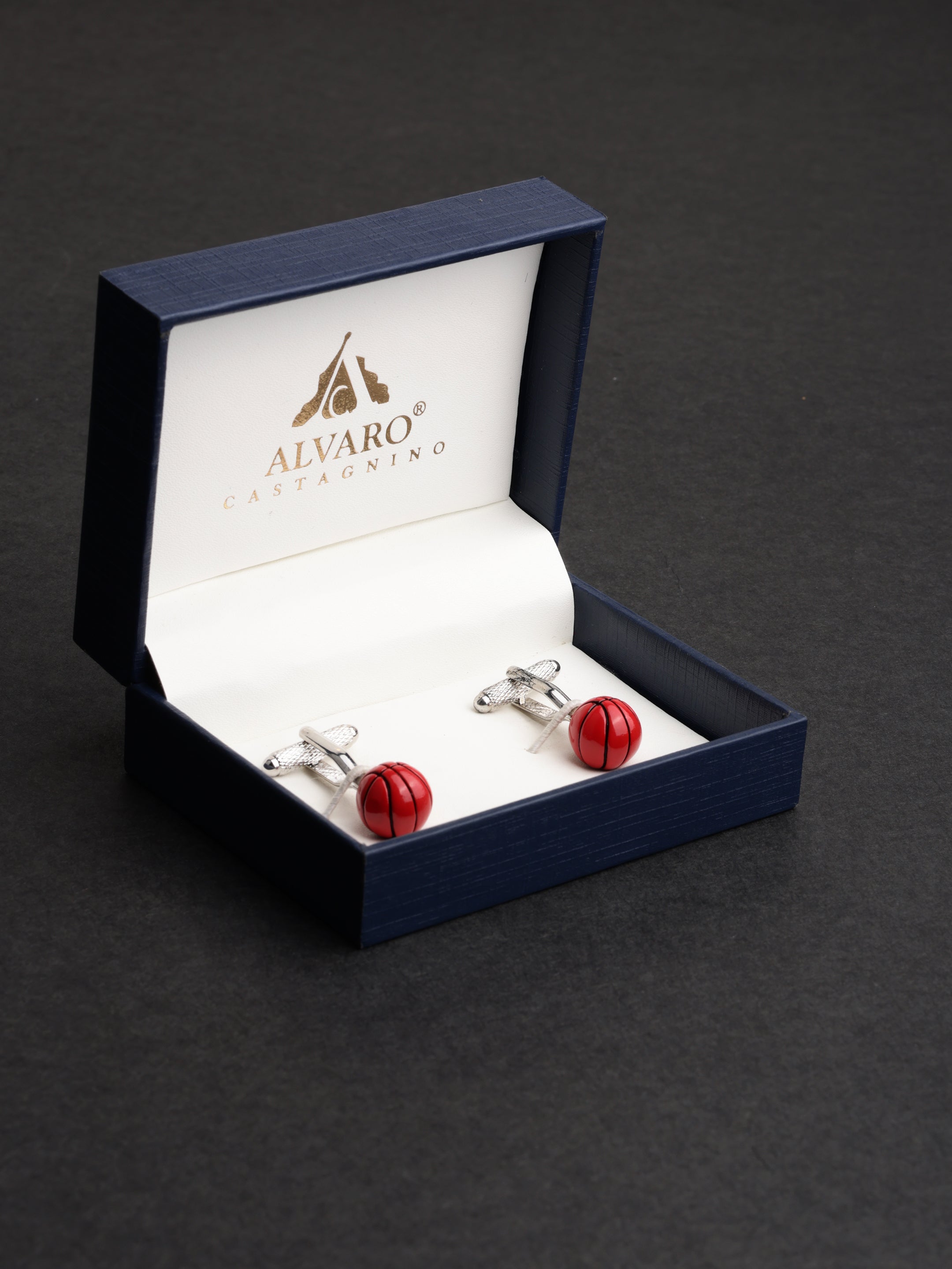 Red Basketball Novelty Cufflinks