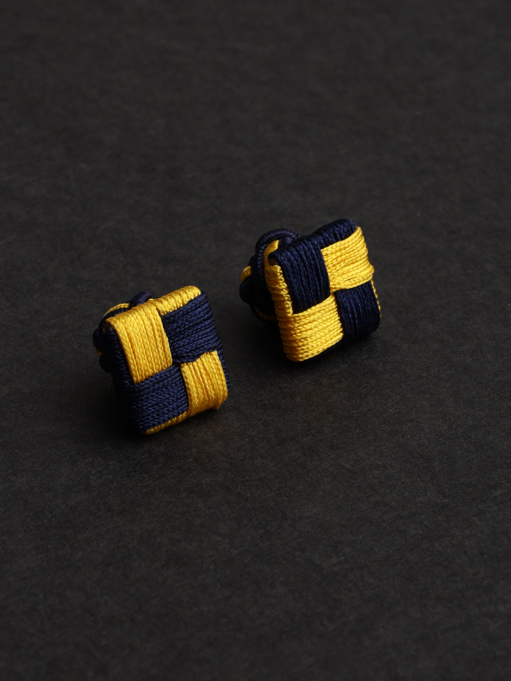 Square Woven Silk Cufflinks