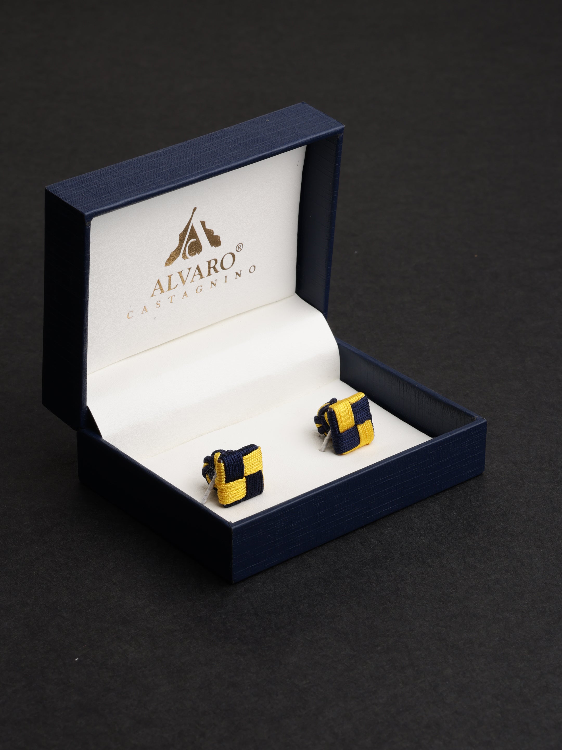 Square Woven Silk Cufflinks