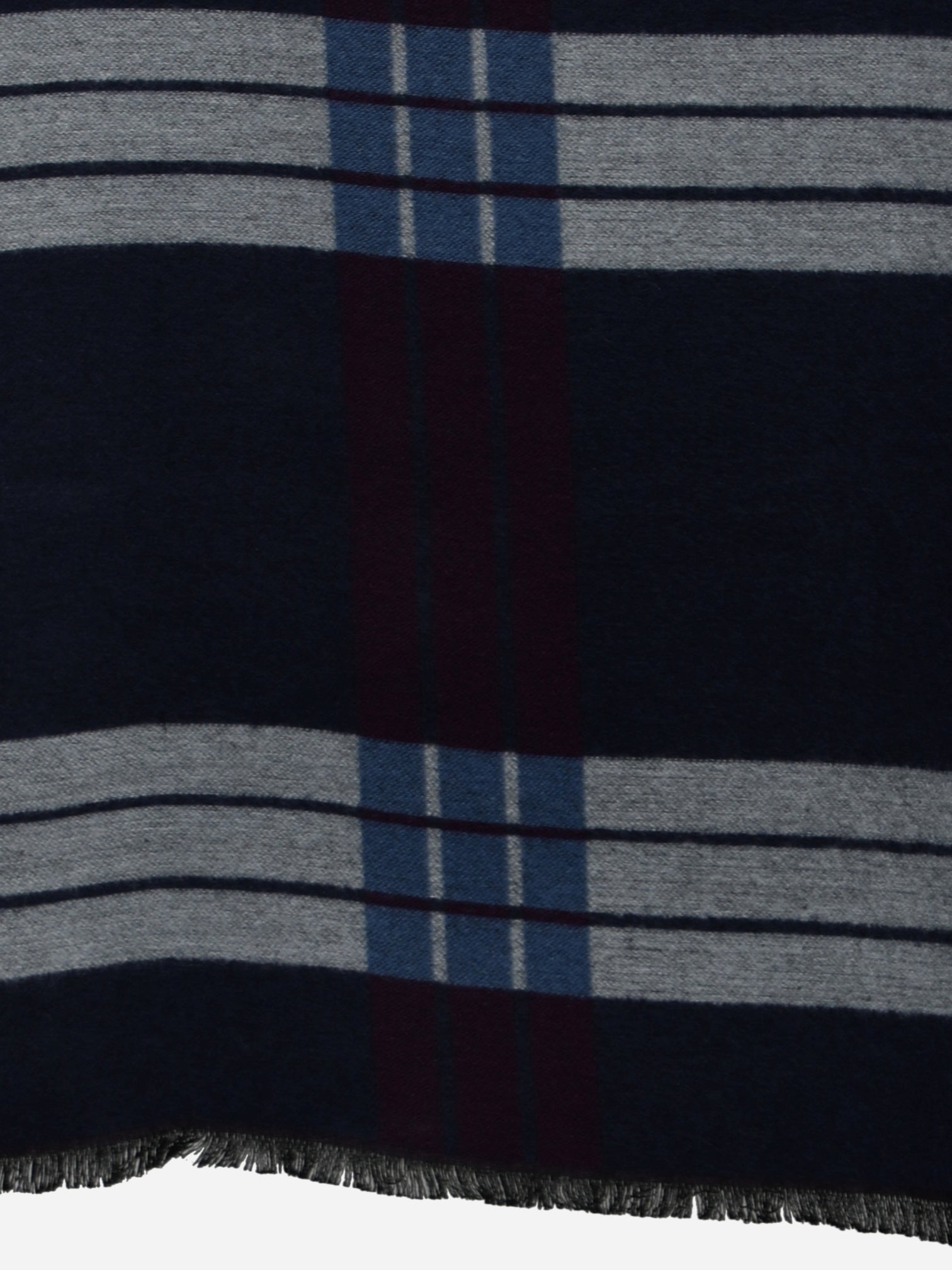 Alvaro Castagnino Men Navy Blue & Grey Striped Muffler