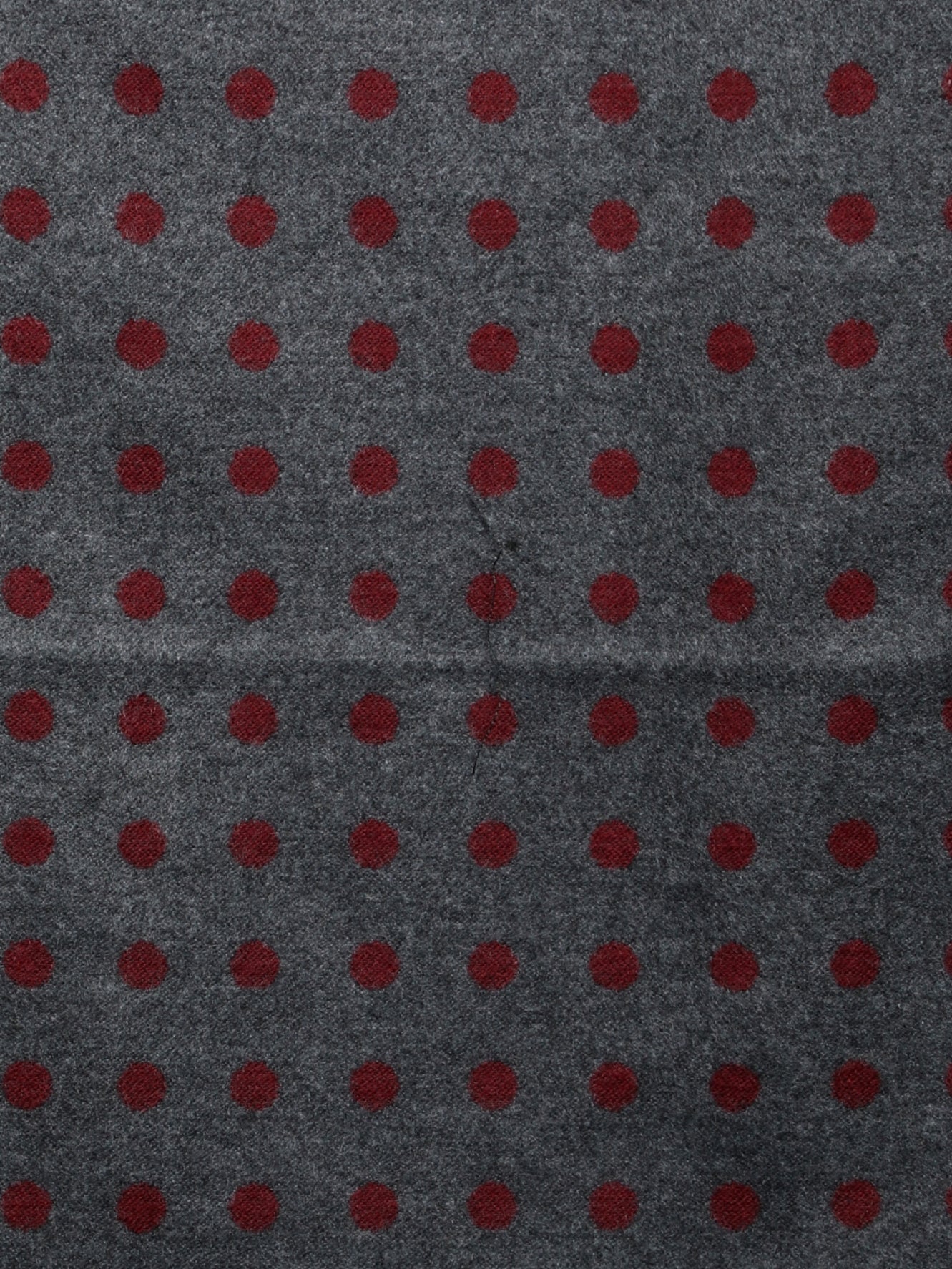 Alvaro Castagnino Men Maroon and Grey Polka Dot Printed Muffler