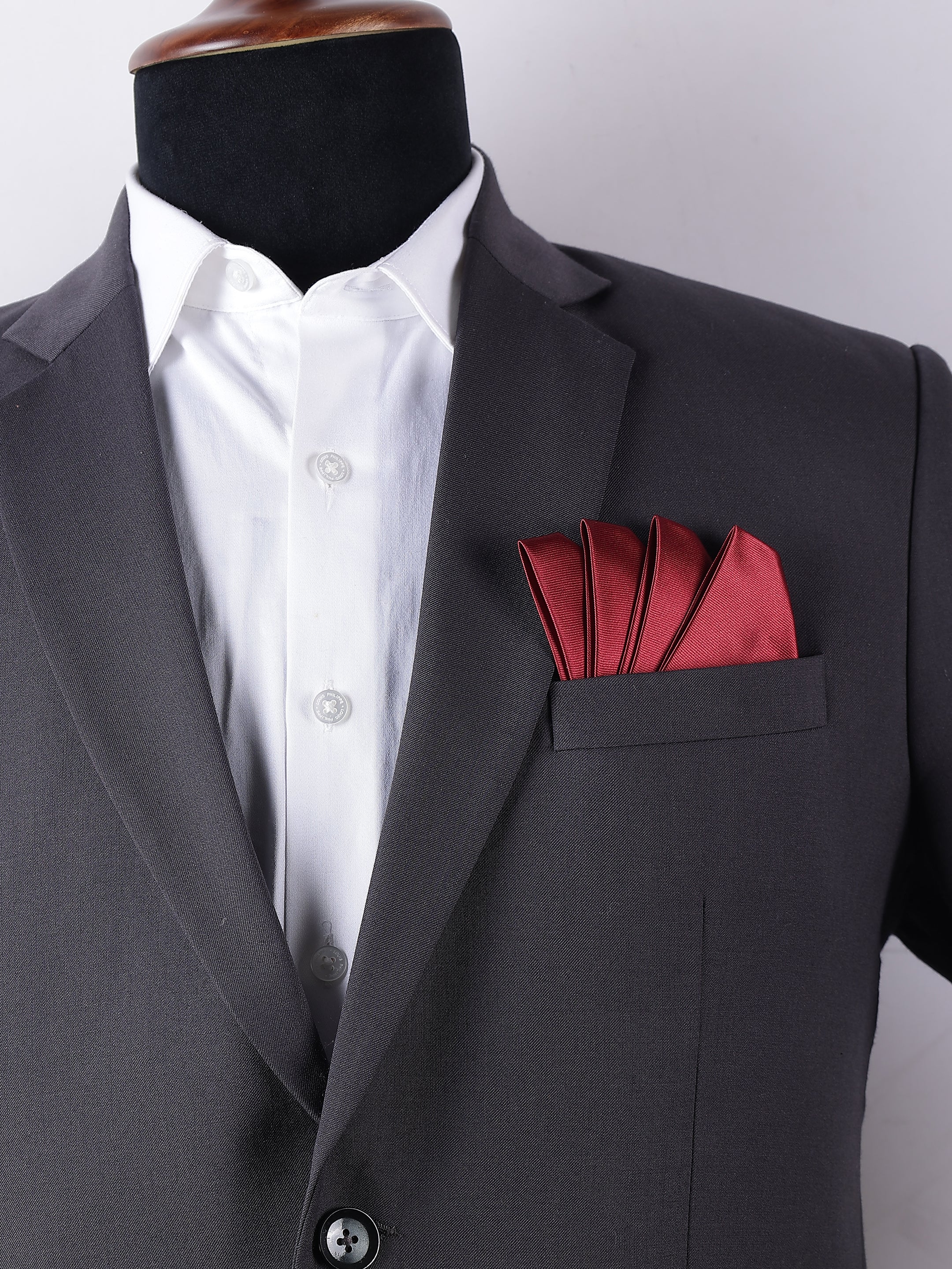 Maroon Blend Pre-Folded Pocket Square