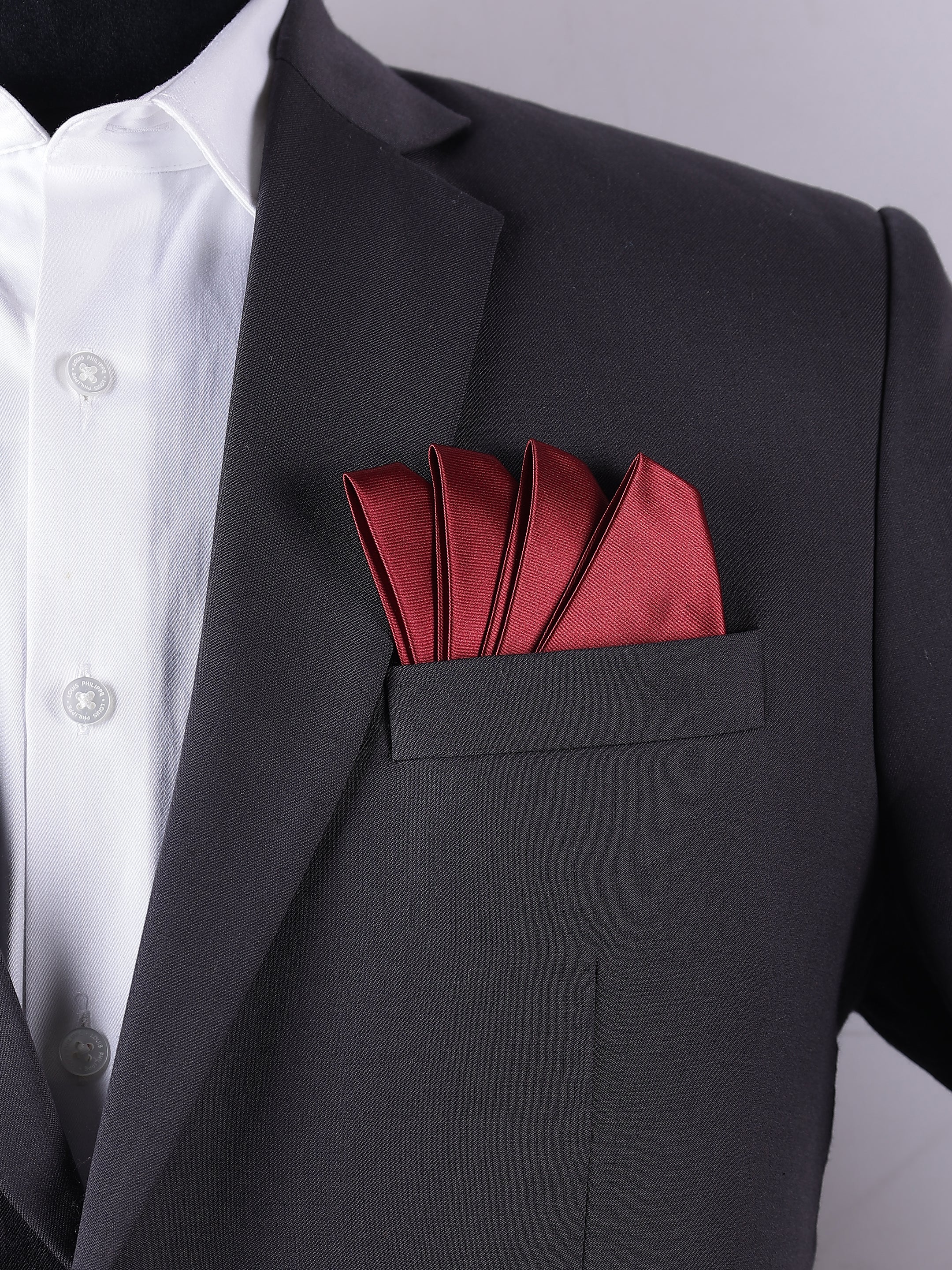 Maroon Blend Pre-Folded Pocket Square