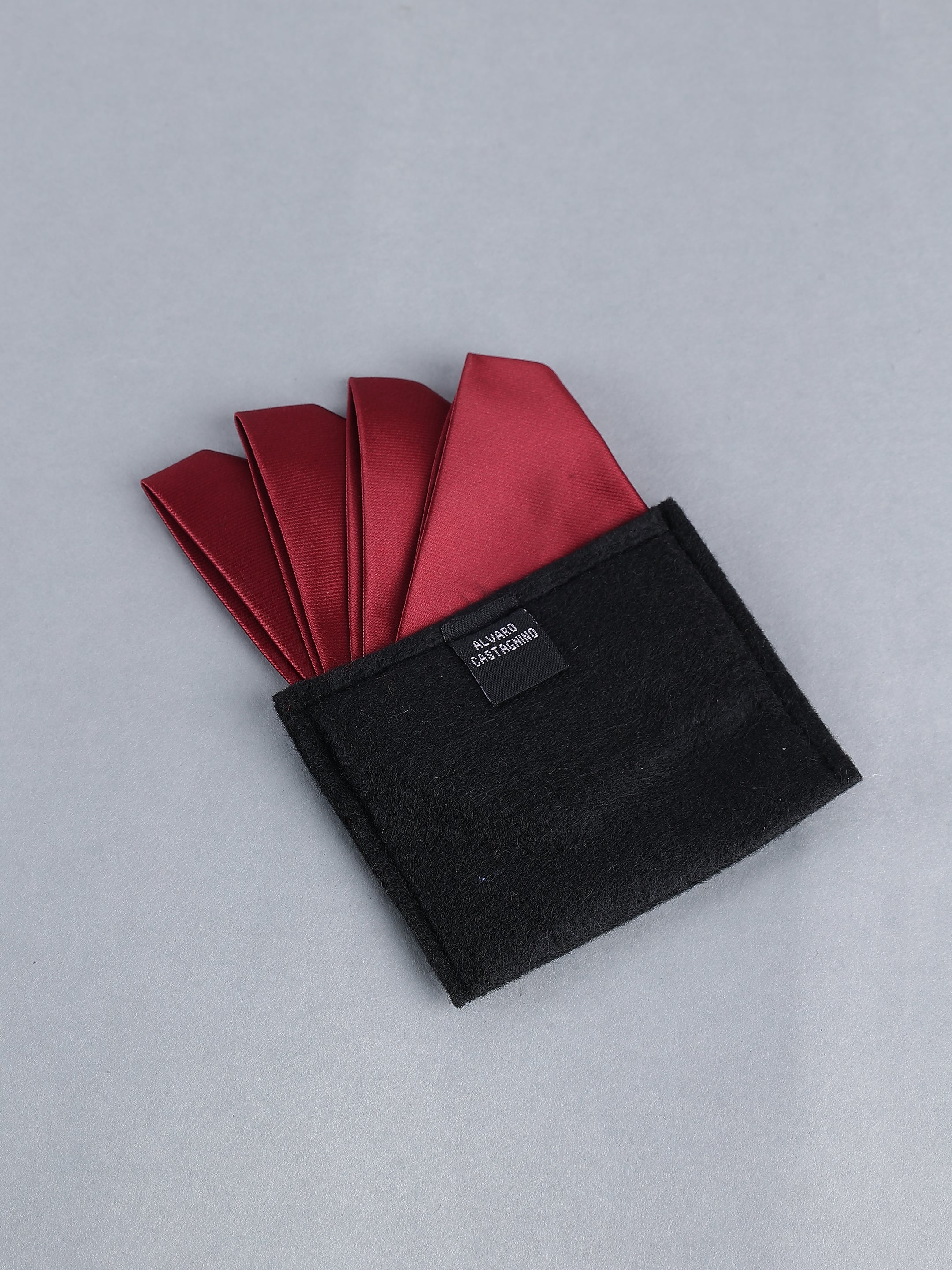 Maroon Blend Pre-Folded Pocket Square