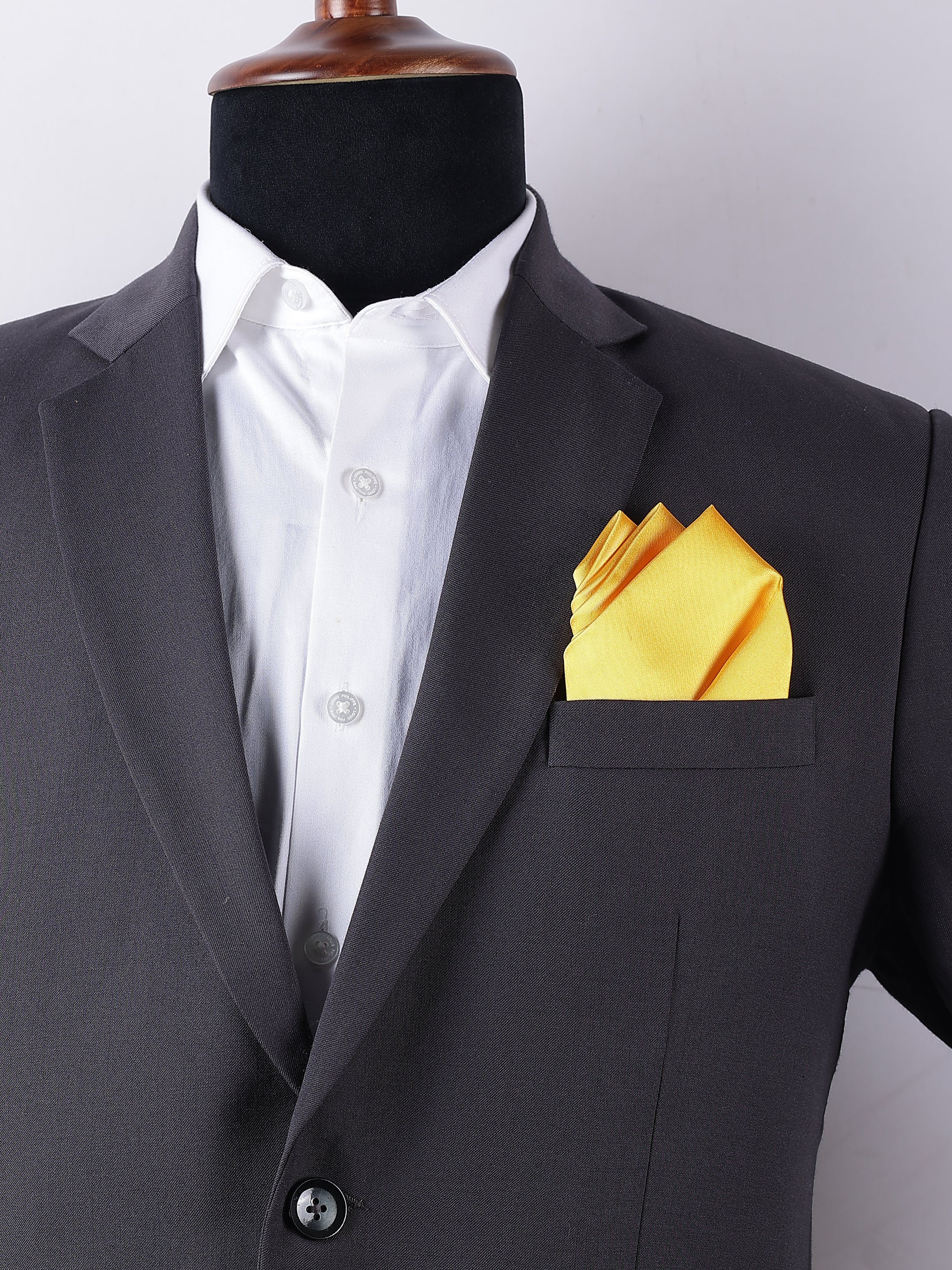 Mustard Yellow Blend Pre-Folded Pocket Square