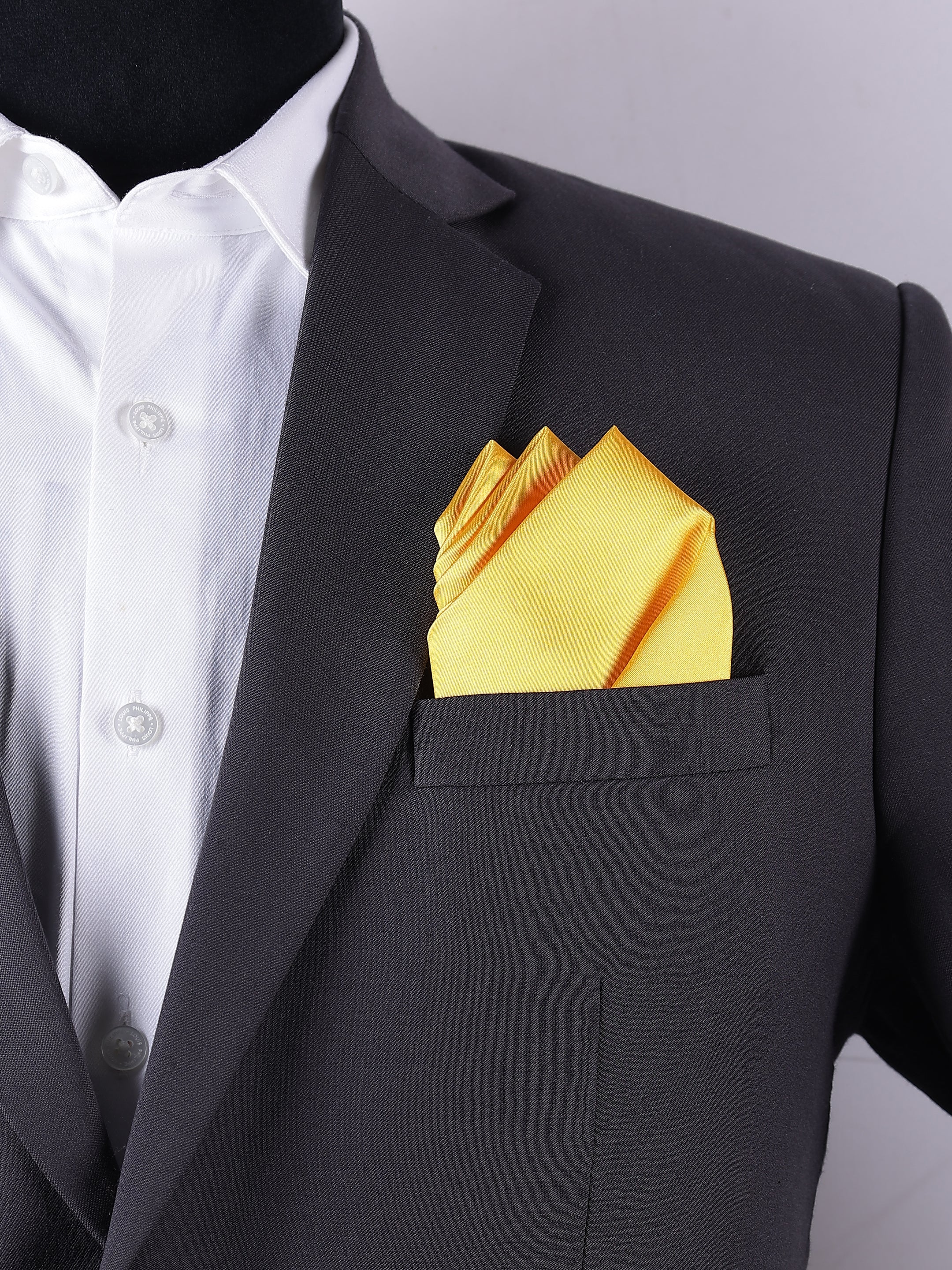 Mustard Yellow Blend Pre-Folded Pocket Square